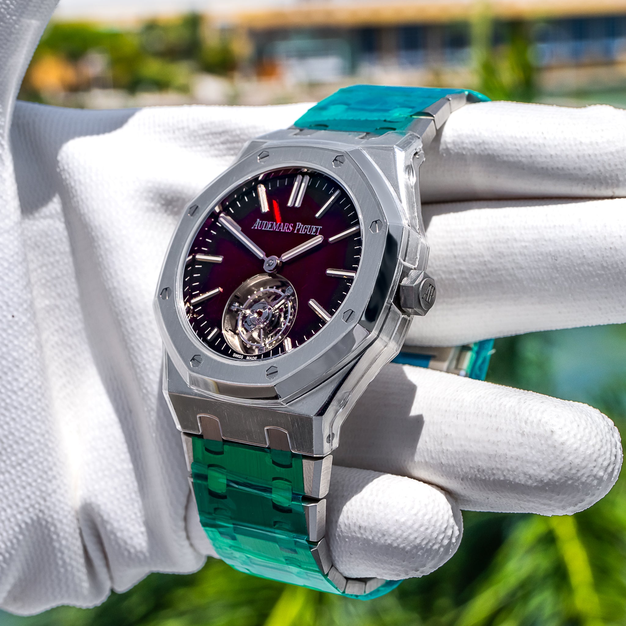 2024 Audemars Piguet Royal Oak Self Winding Flying Tourbillon Red Dial 41mm