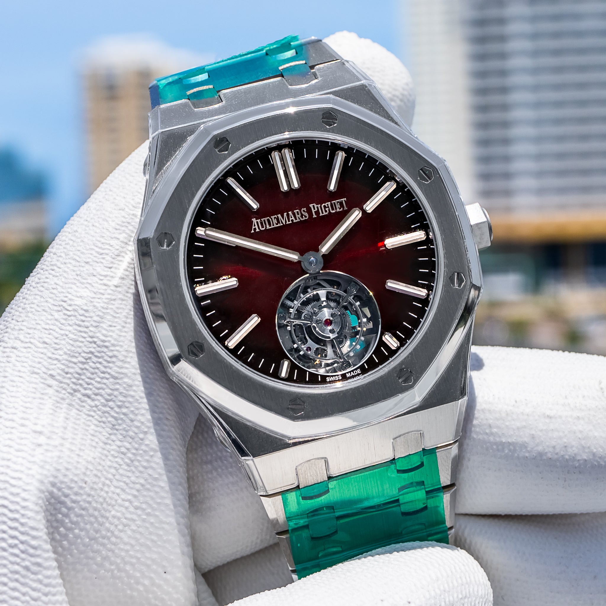 2024 Audemars Piguet Royal Oak Self Winding Flying Tourbillon Red Dial 41mm