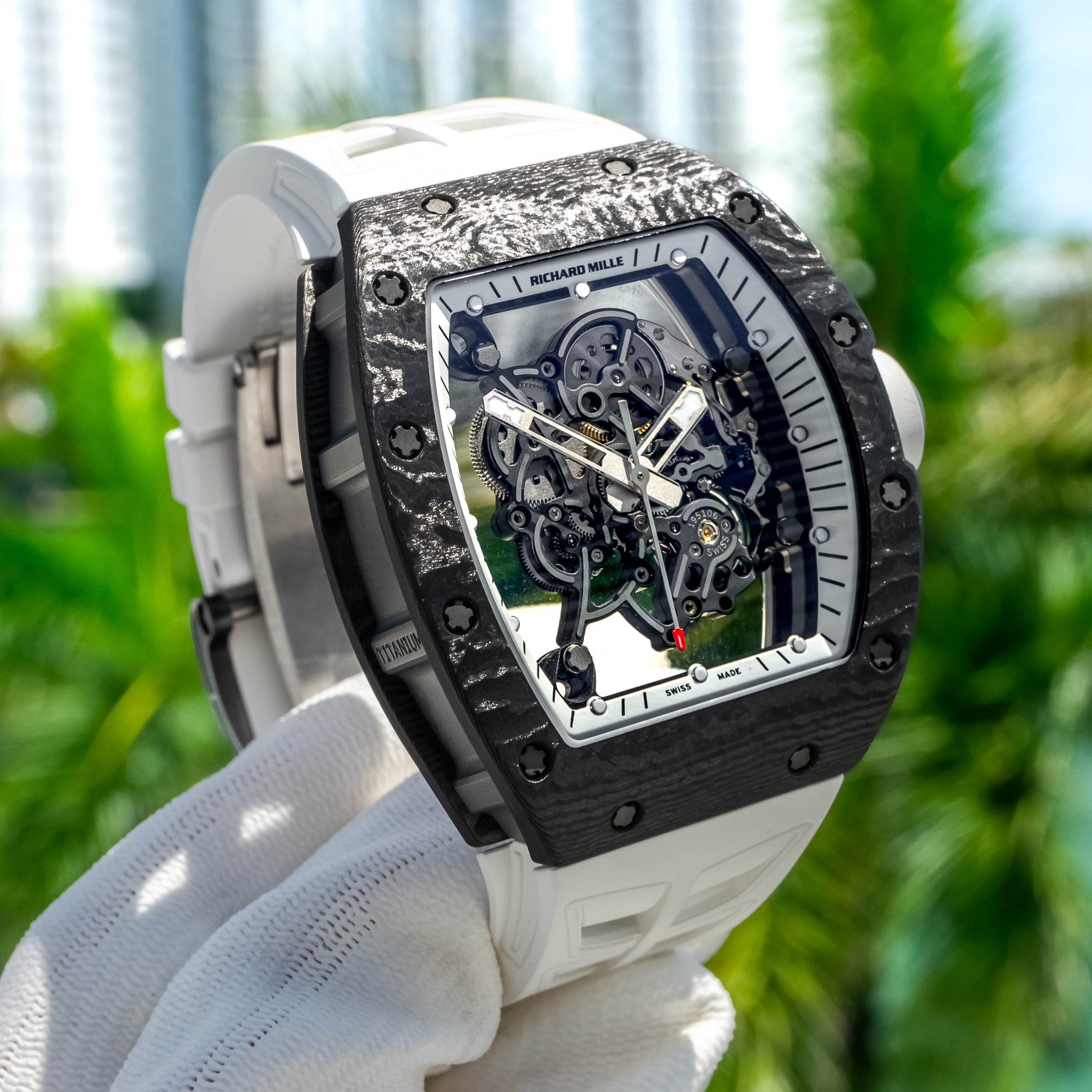 Richard Mille RM055 Bubba Watson 'White Legend' 42.7 mm x 50 mm