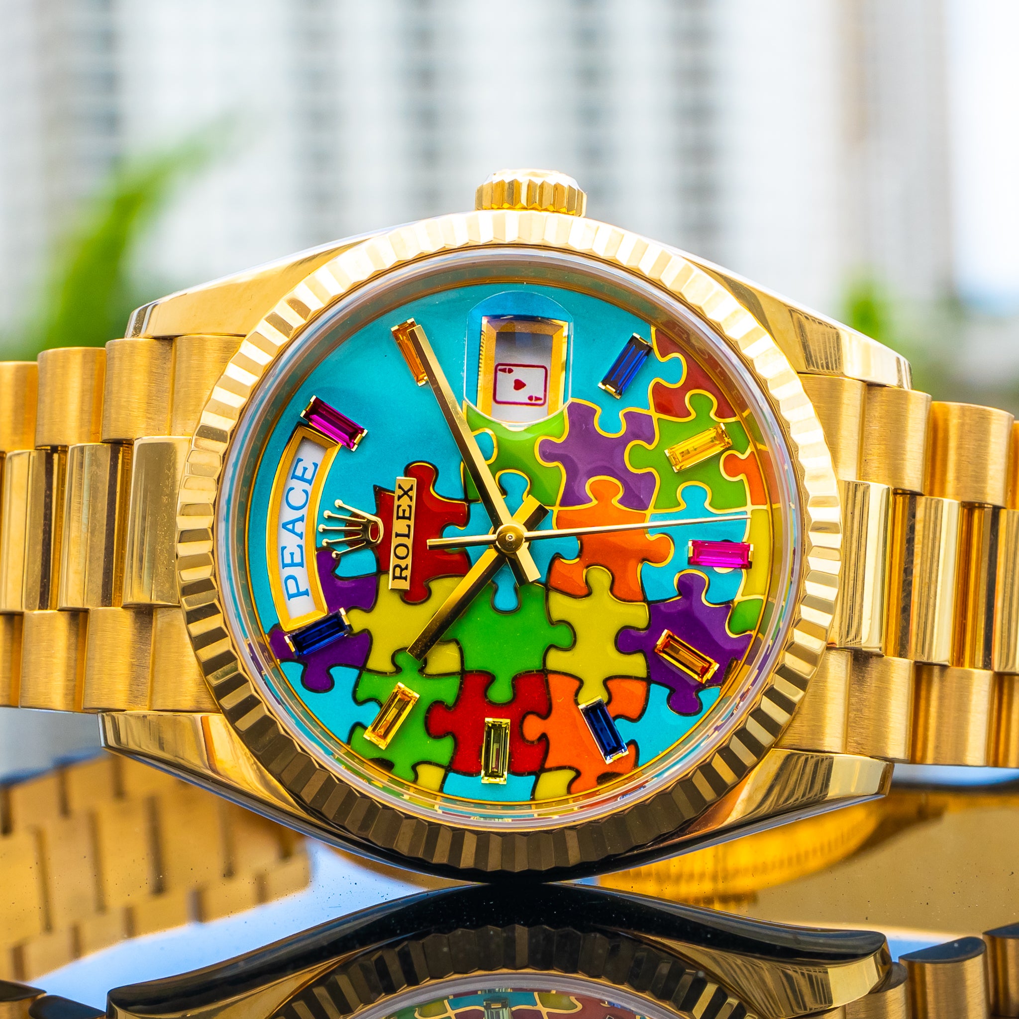 2023 Rolex Day-Date 128238 "Puzzle" Yellow Gold 36mm