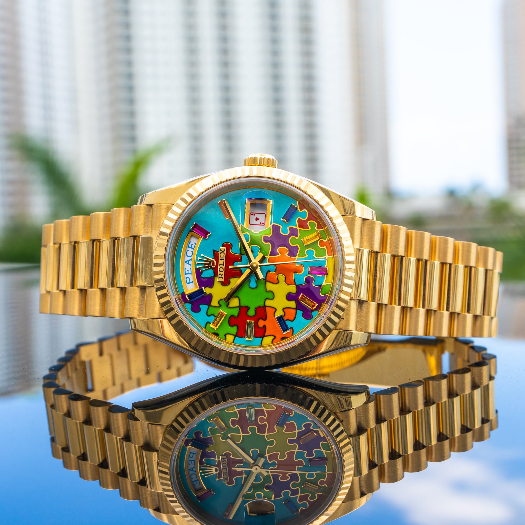 2023 Rolex Day-Date 128238 "Puzzle" Yellow Gold 36mm