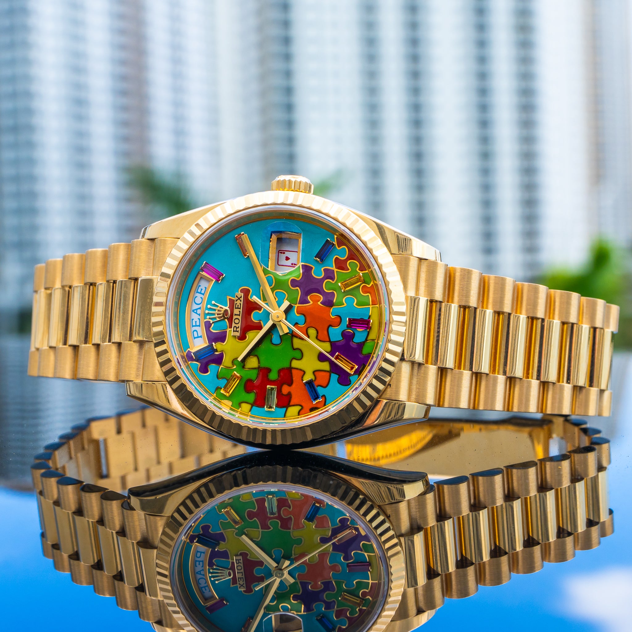 2023 Rolex Day-Date 128238 "Puzzle" Yellow Gold 36mm