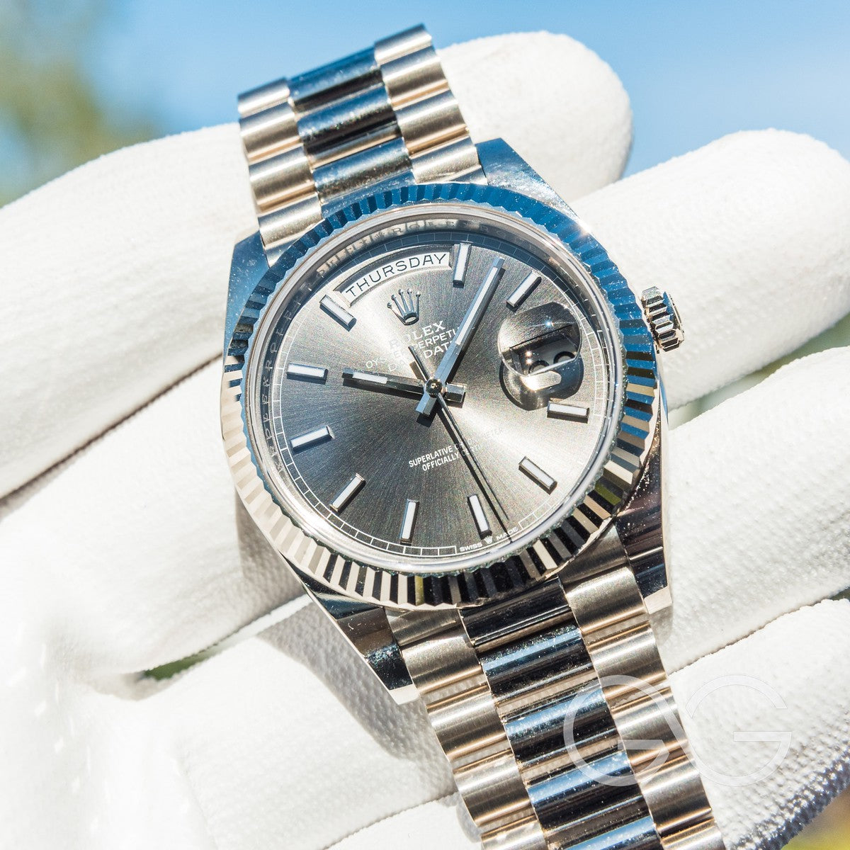 Rolex 2023 Day-Date 40 Slate Grey Dial 228239