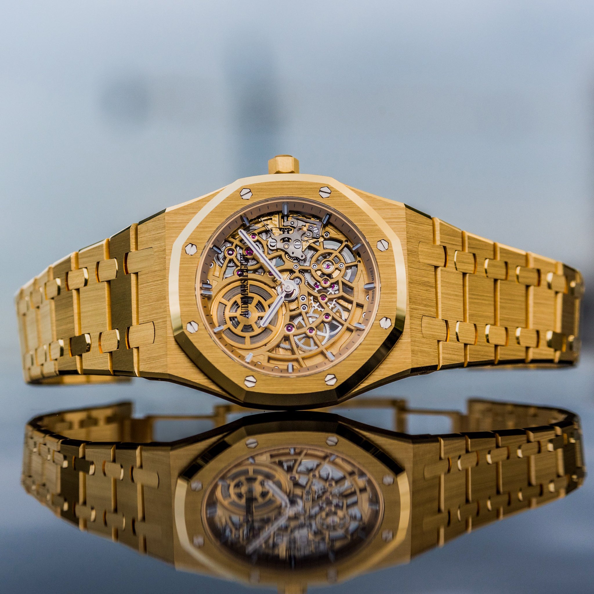 2023 Audemars Piguet 16204BA Royal Oak "Jumbo" Extra-Thin Openworked Yellow Gold 39mm