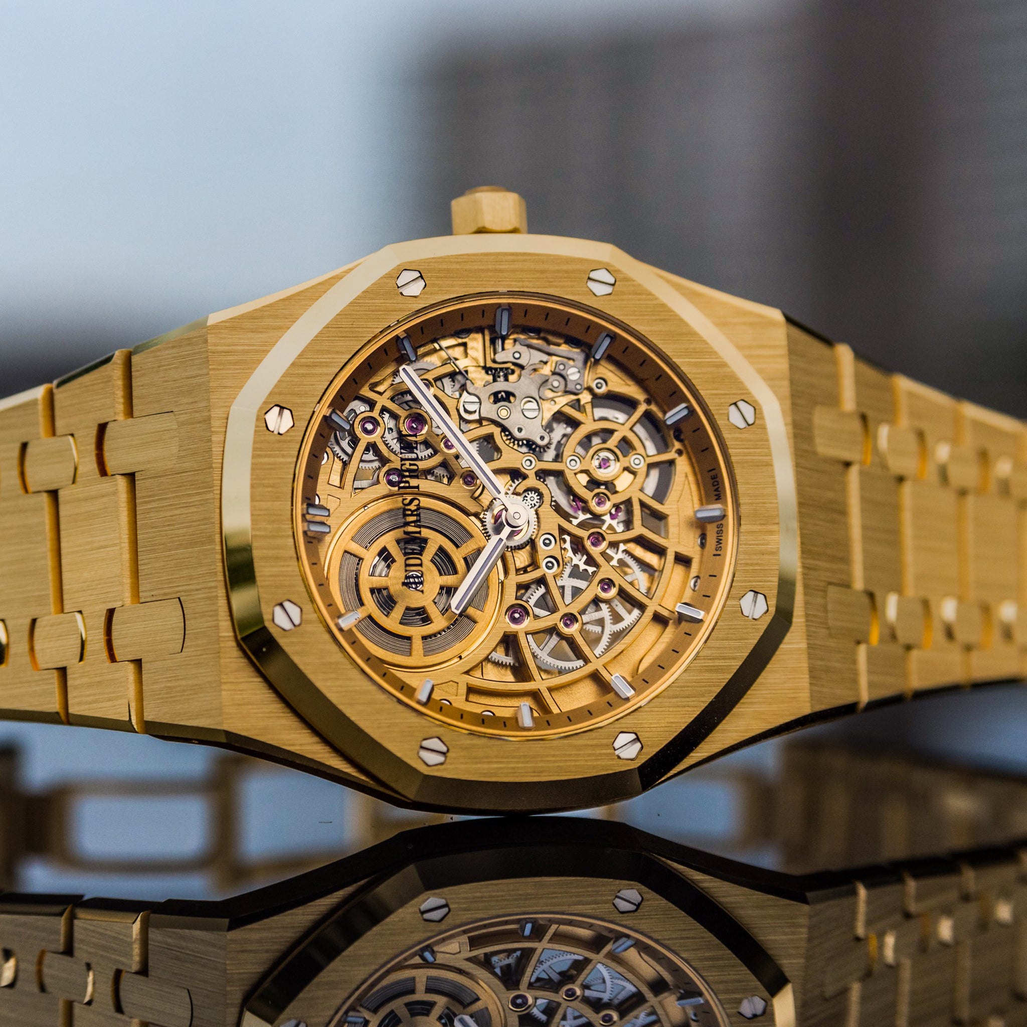 2023 Audemars Piguet 16204BA Royal Oak "Jumbo" Extra-Thin Openworked Yellow Gold 39mm