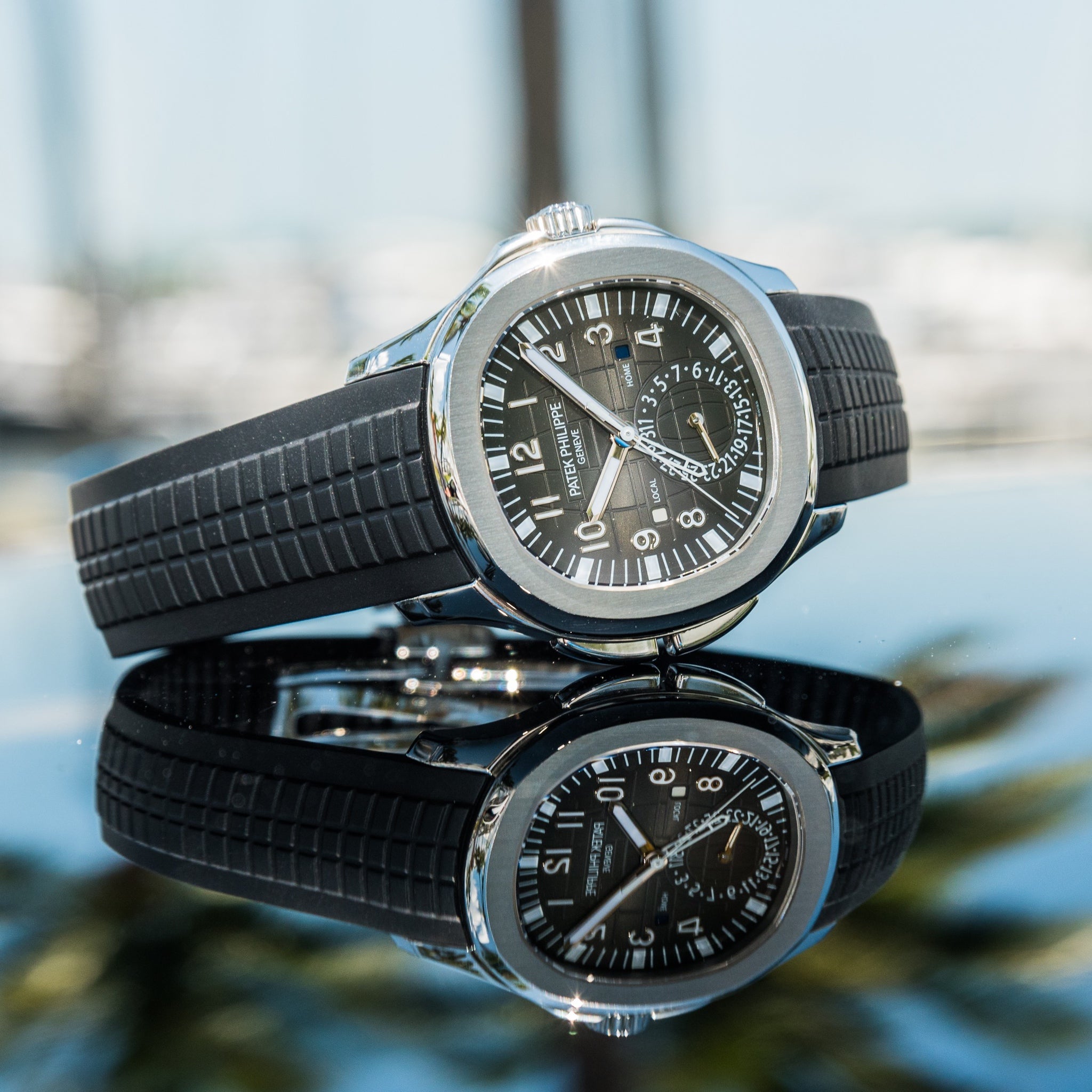 Patek 5164A | 2023 Aquanaut Travel Time | Stainless Steel | 5164-001