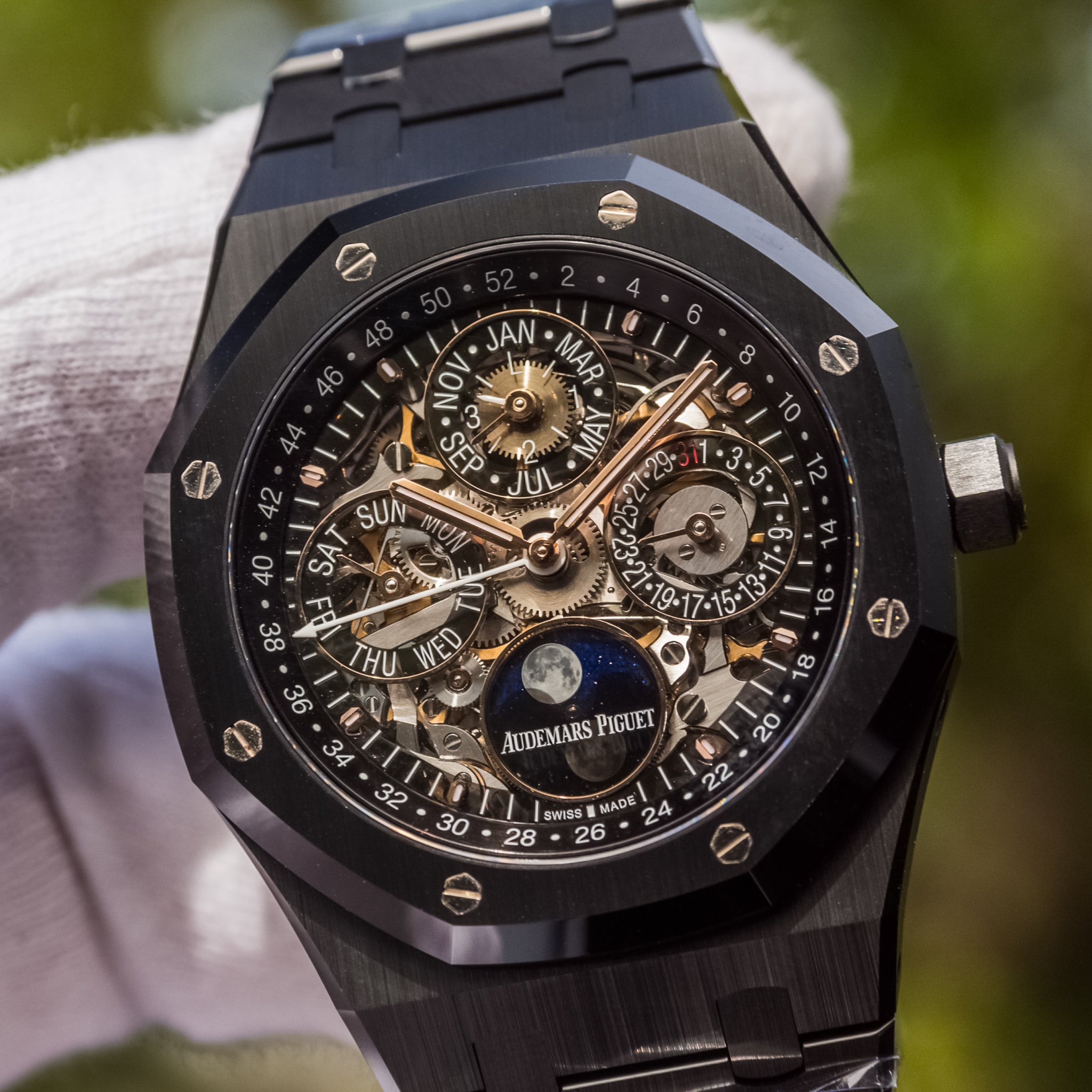 Audemars Piguet 26585CE Royal Oak Perpetual Calendar Openworked Black Ceramic 41mm
