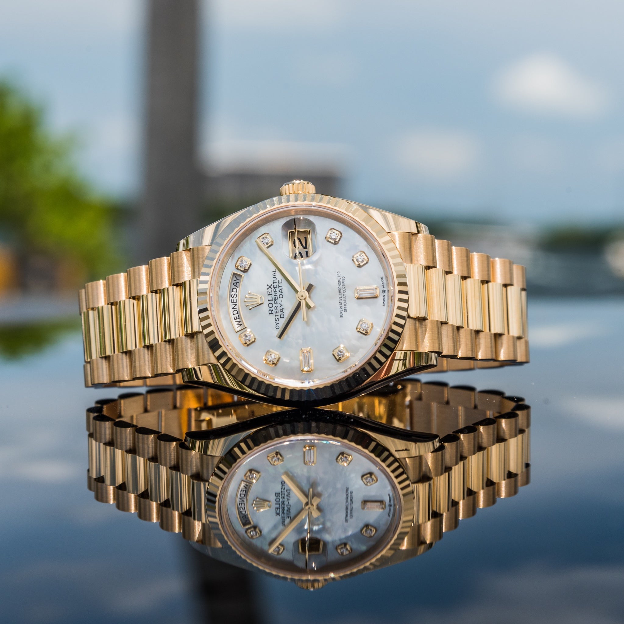 Rolex 2023 Day-Date 36mm Mother of Pearl 128238