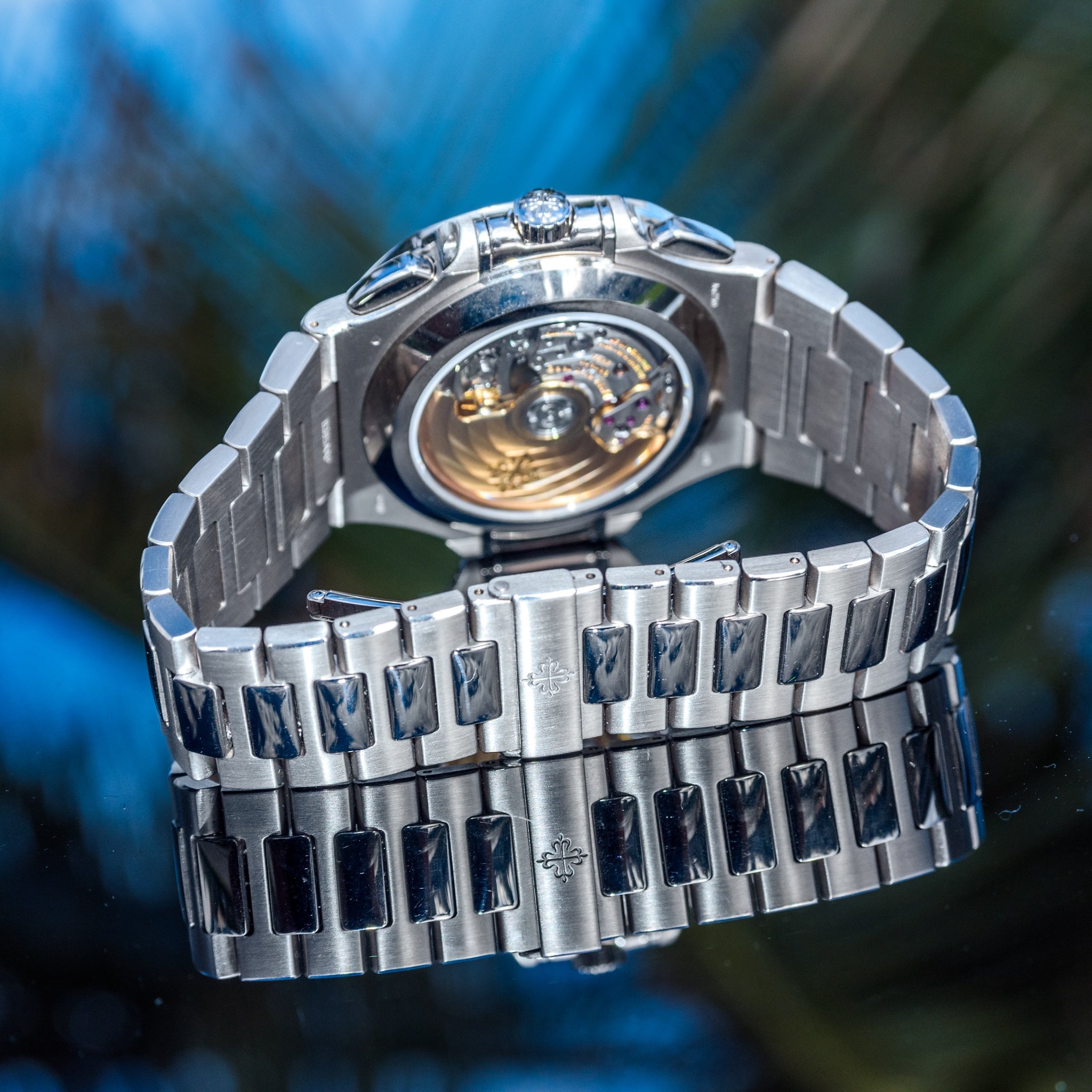 Patek Philippe 2017 Nautilus 5976/1G Chronograph Blue Dial