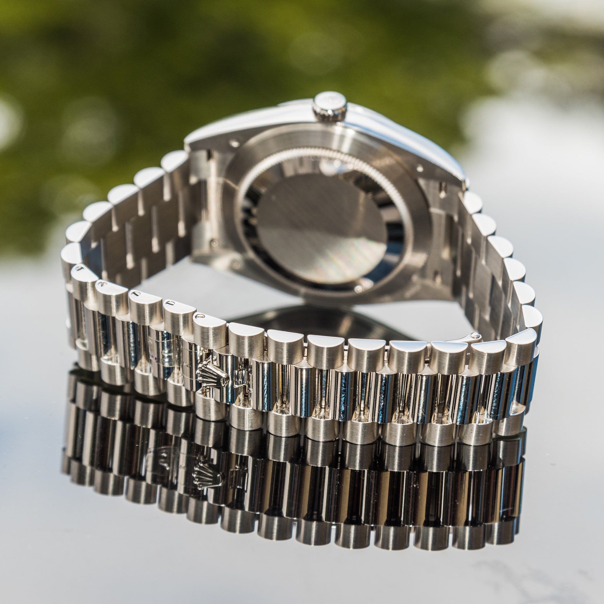 Rolex 2022 Day-Date 40mm Platinum Blue Ice Dial 228206