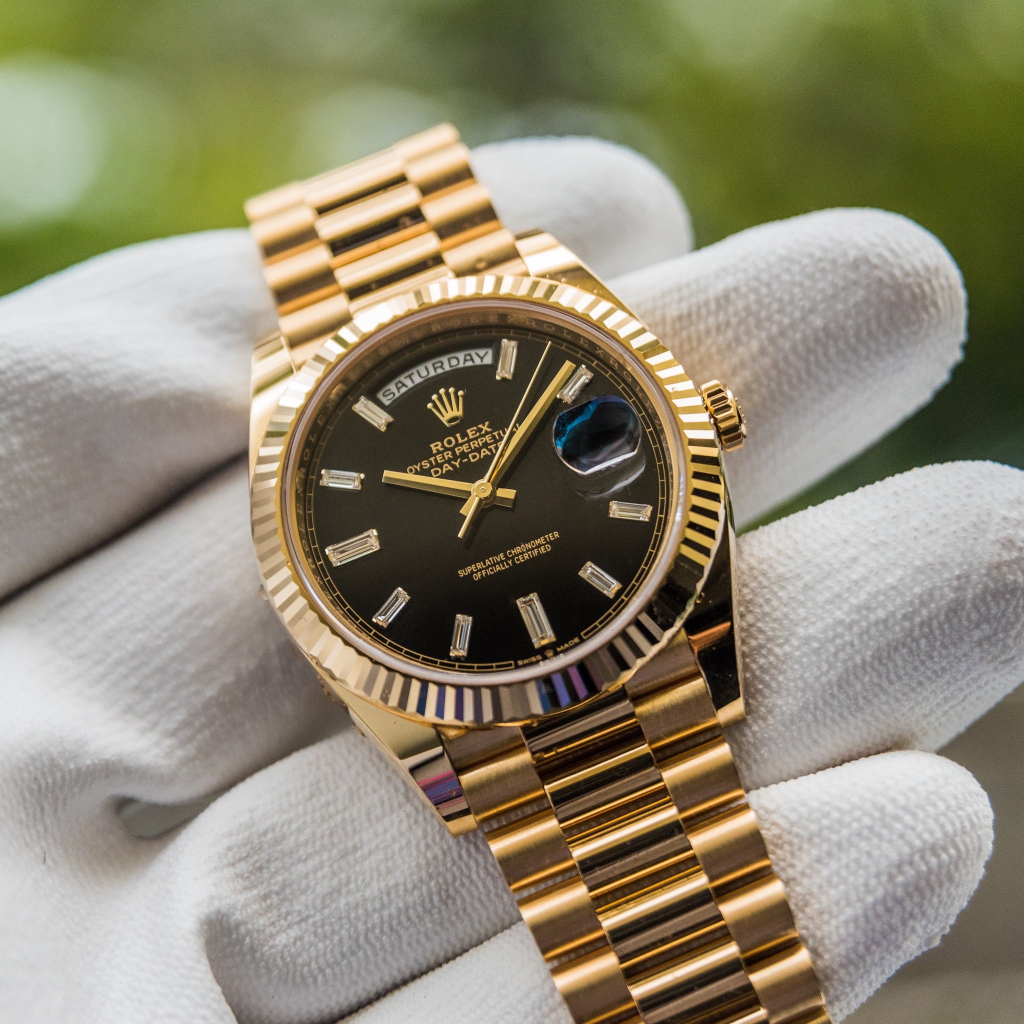 Rolex 2023 Day-Date 40mm Baguette 228238