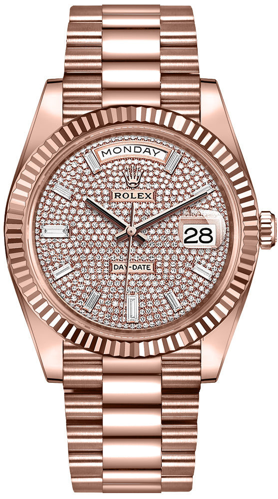 Rolex 2023 Day-Date 40mm 228235 Pave Dial