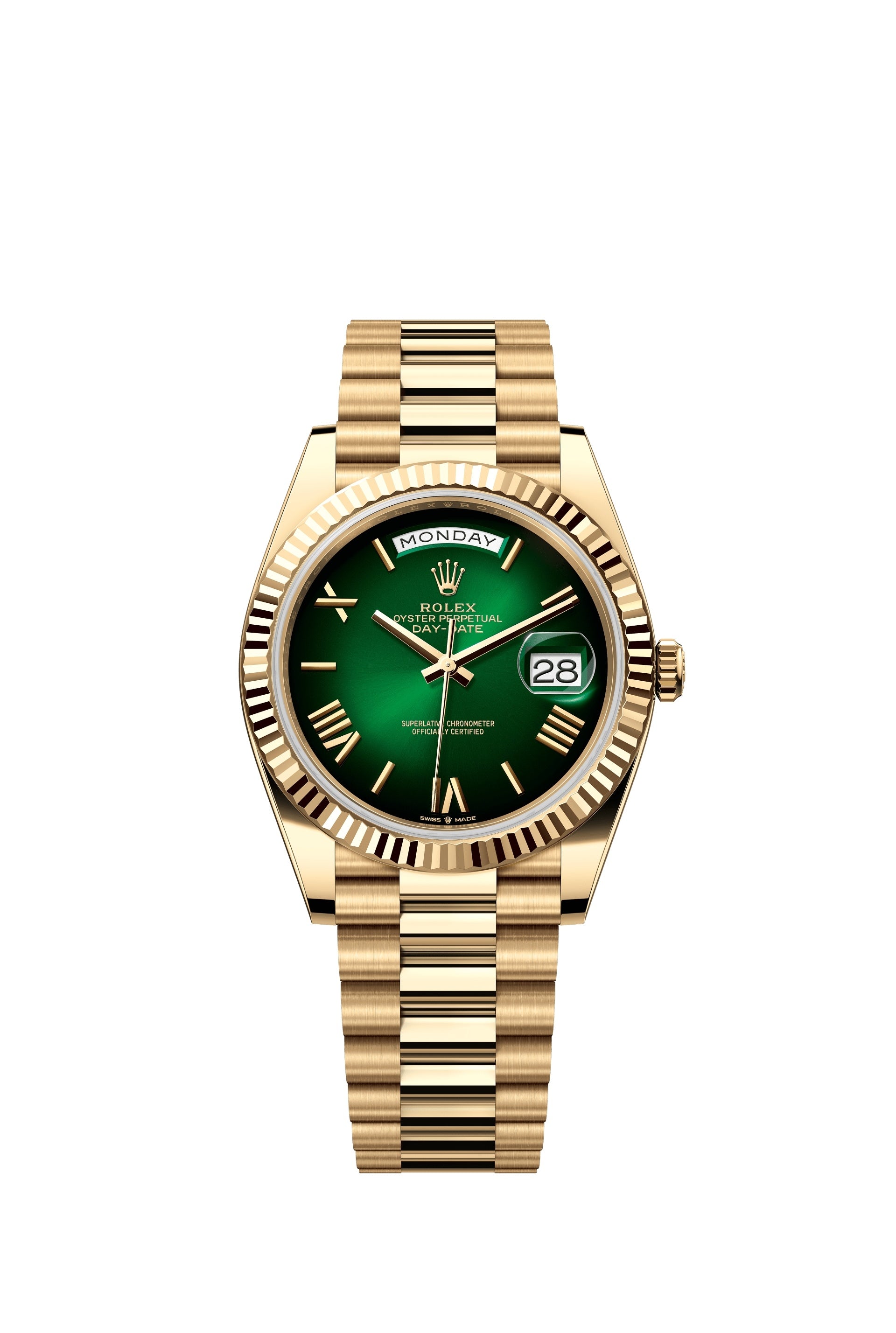 Rolex 2024 Day-Date 40mm 228238 Green Fume Dial