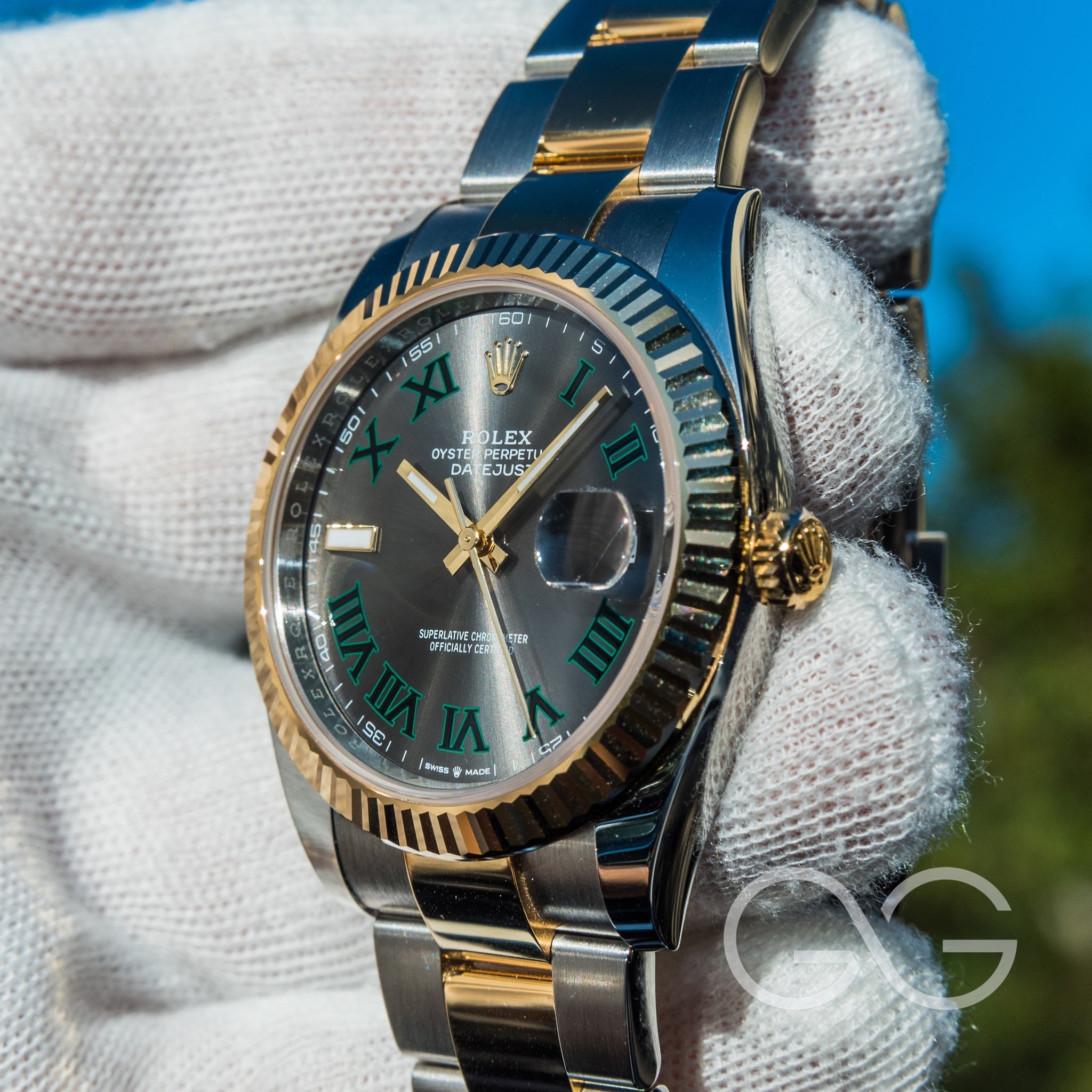 2022 Datejust 41mm Wimbledon Glinted Bezel Oyster 126333