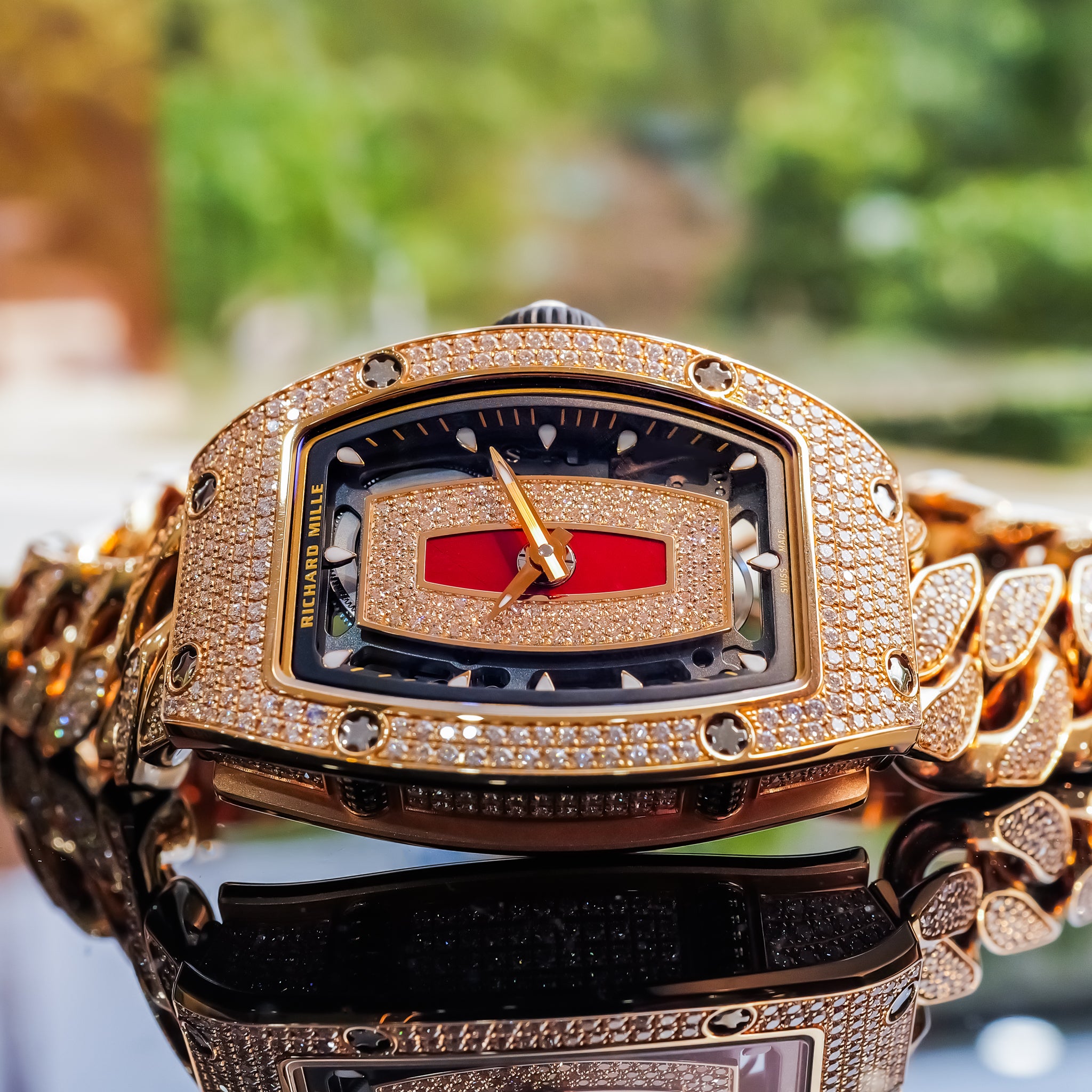 Richard Mille RM07-01 Rose Gold Diamond Set Jasper Dial