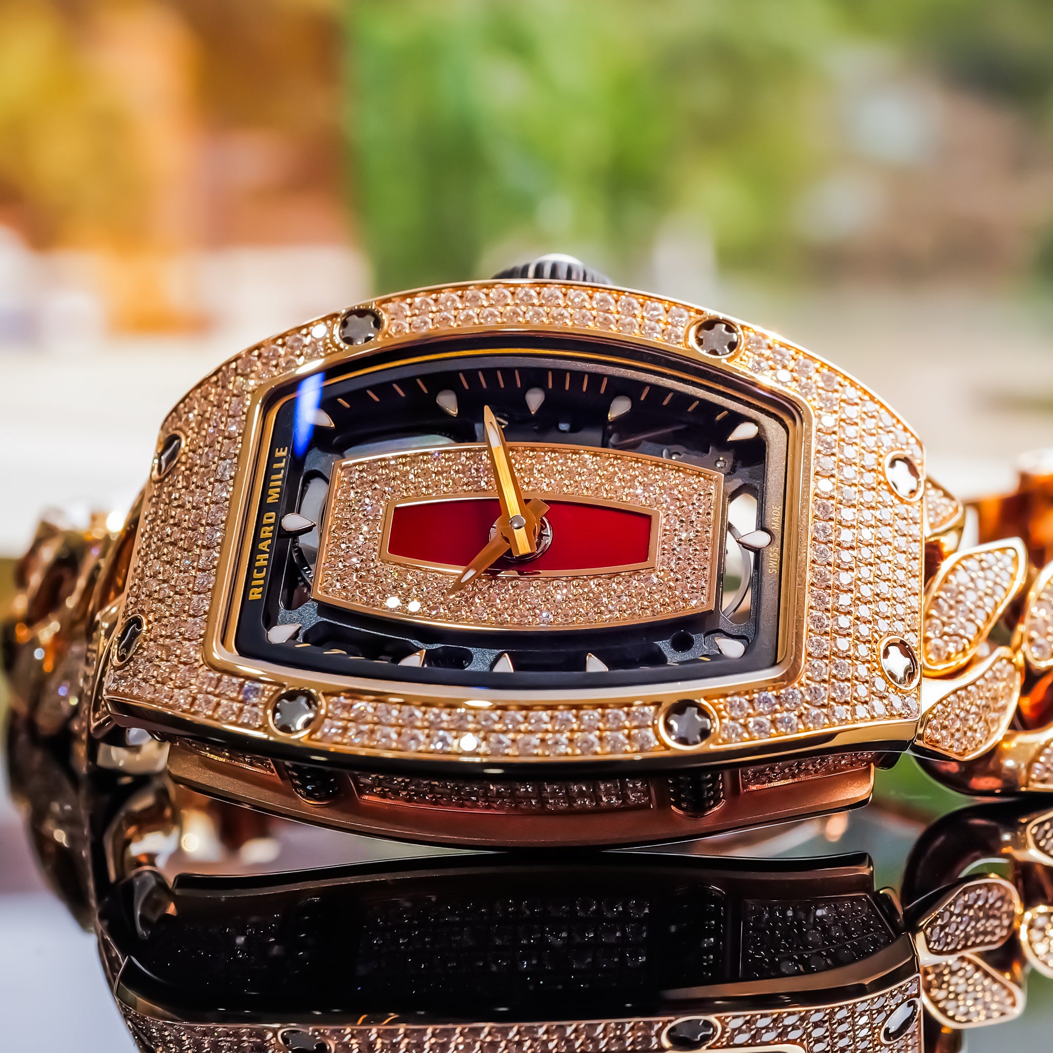 Richard Mille RM07-01 Rose Gold Diamond Set Jasper Dial