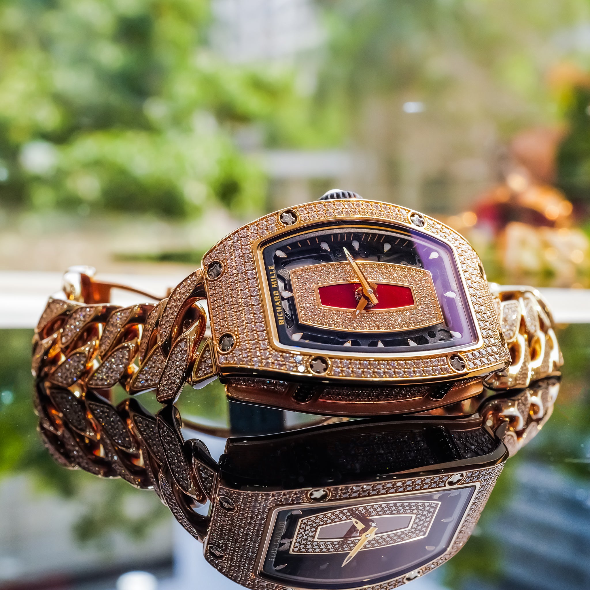 Richard Mille RM07-01 Rose Gold Diamond Set Jasper Dial