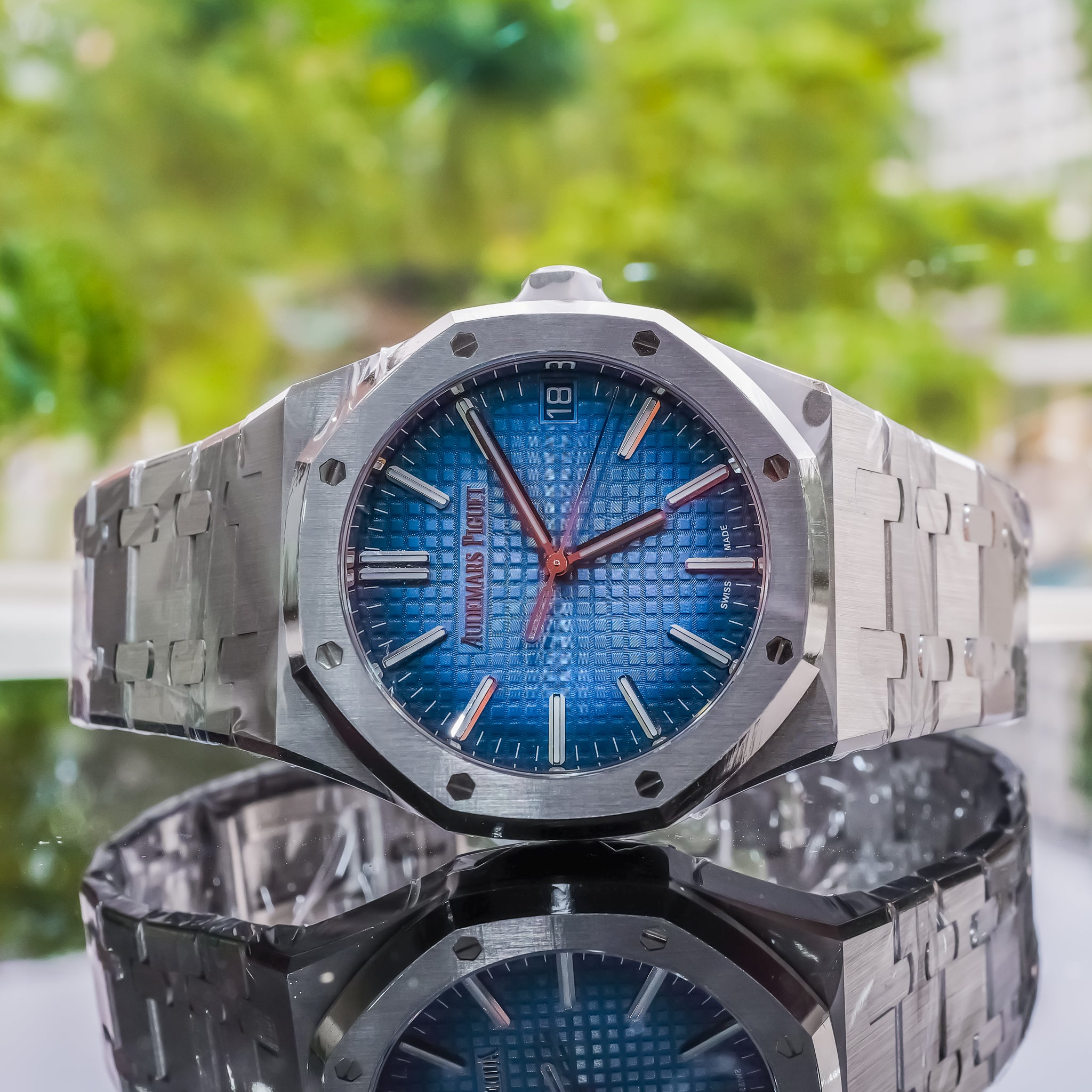 2023 Audemars Piguet Royal Oak Selfwinding 15510BC.OO.12320BC.02 Special Edition Smoked Blue Dial