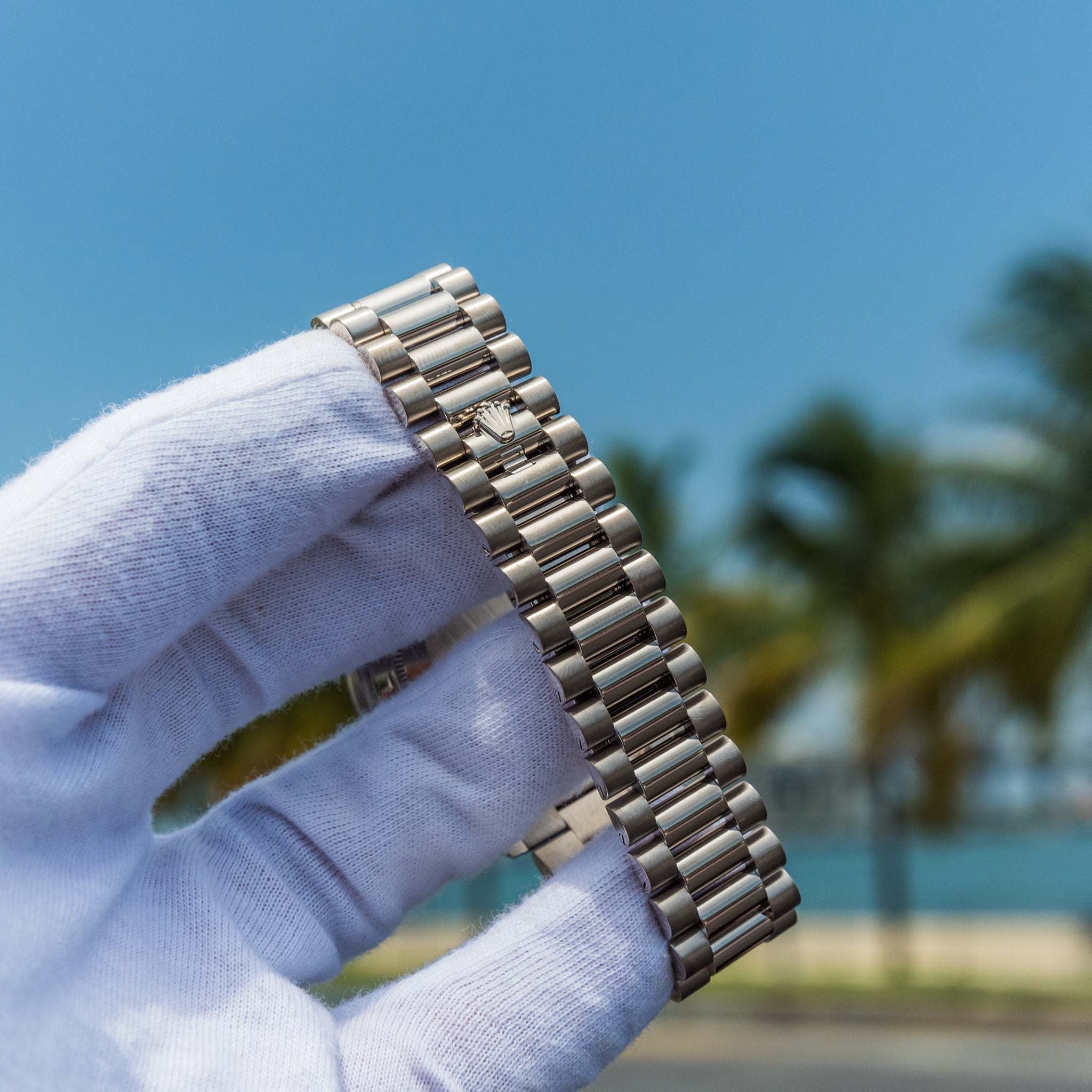 Rolex 2023 Day-Date 40mm 228239 Black Dial Baguette