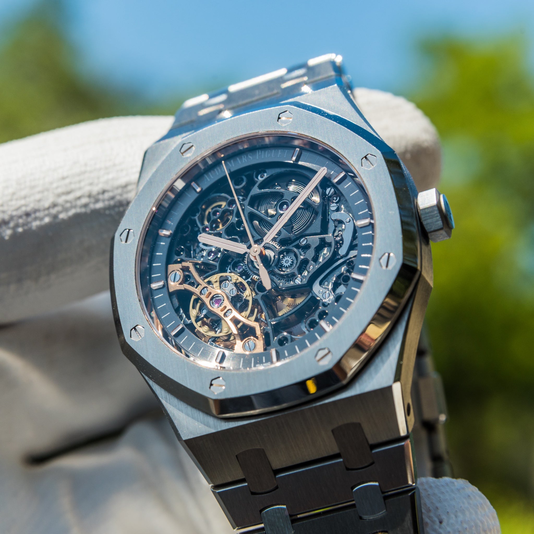 Audemars Piguet 2023 Double Balance Wheel Open worked Stainless Steel 15407st