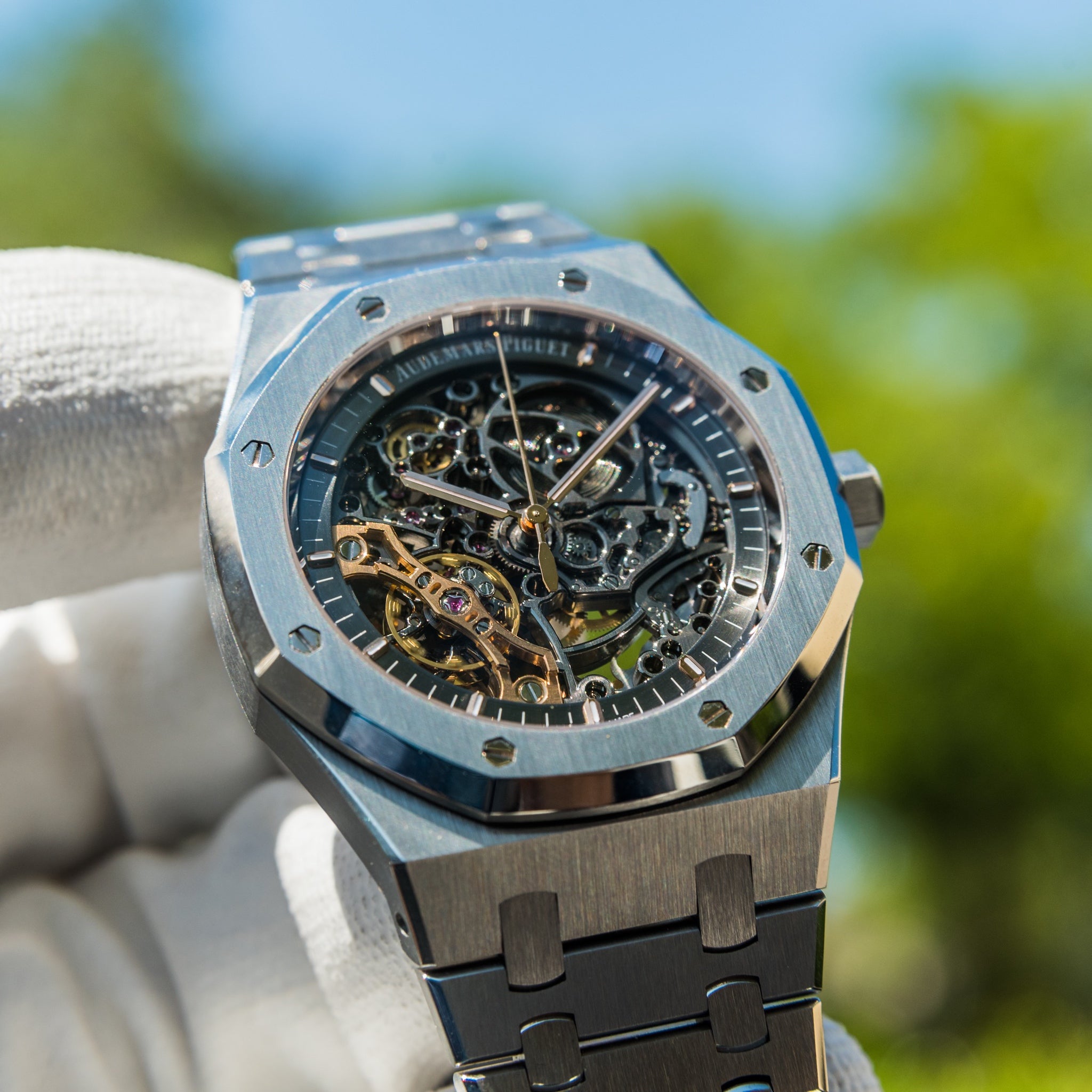 Audemars Piguet 2023 Double Balance Wheel Open worked Stainless Steel 15407st