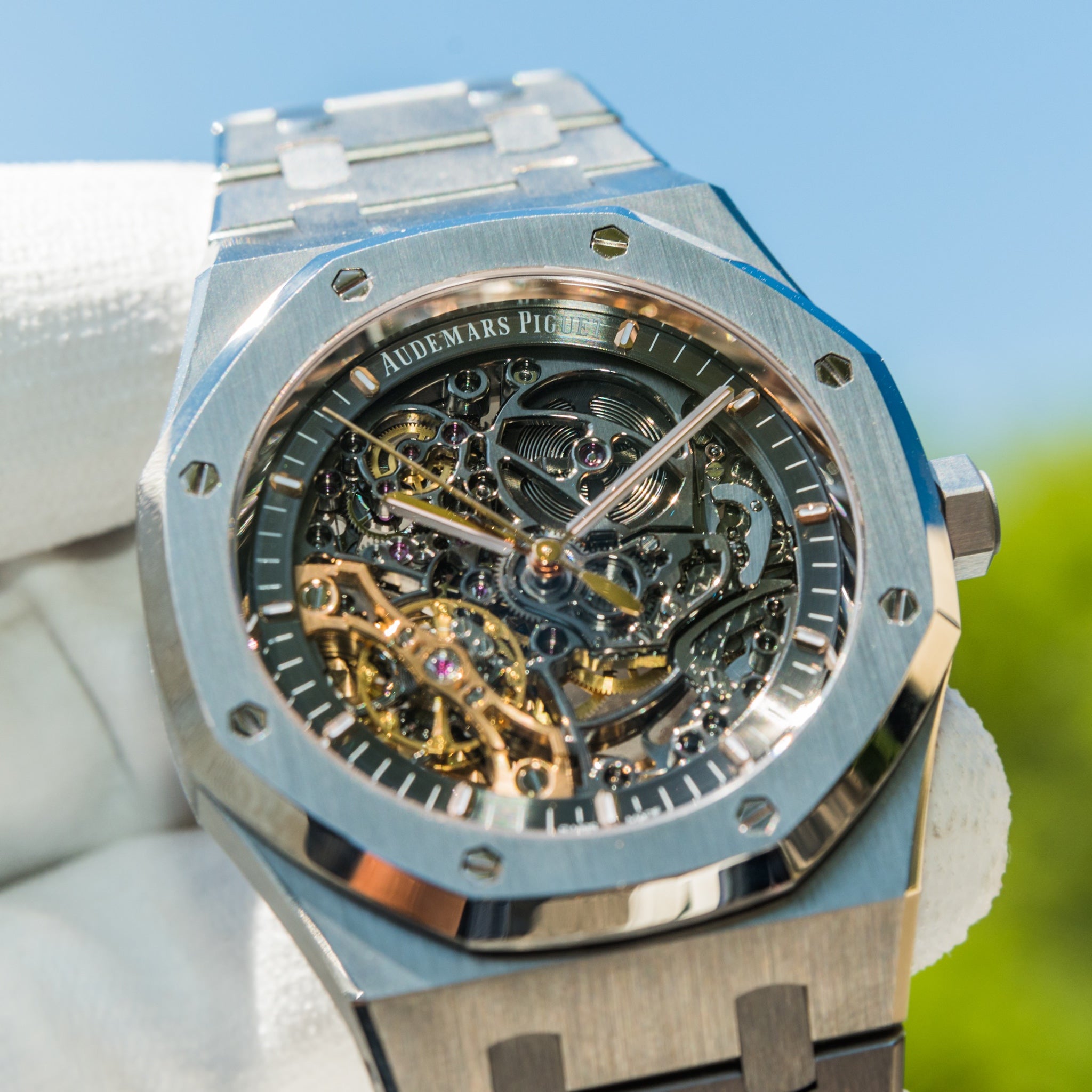 Audemars Piguet 2023 Double Balance Wheel Open worked Stainless Steel 15407st