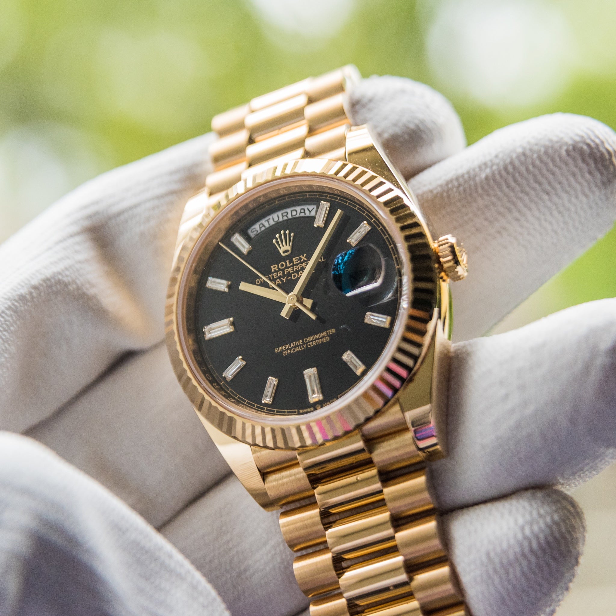 Rolex 2022 Day-Date 40mm Baguette 228238