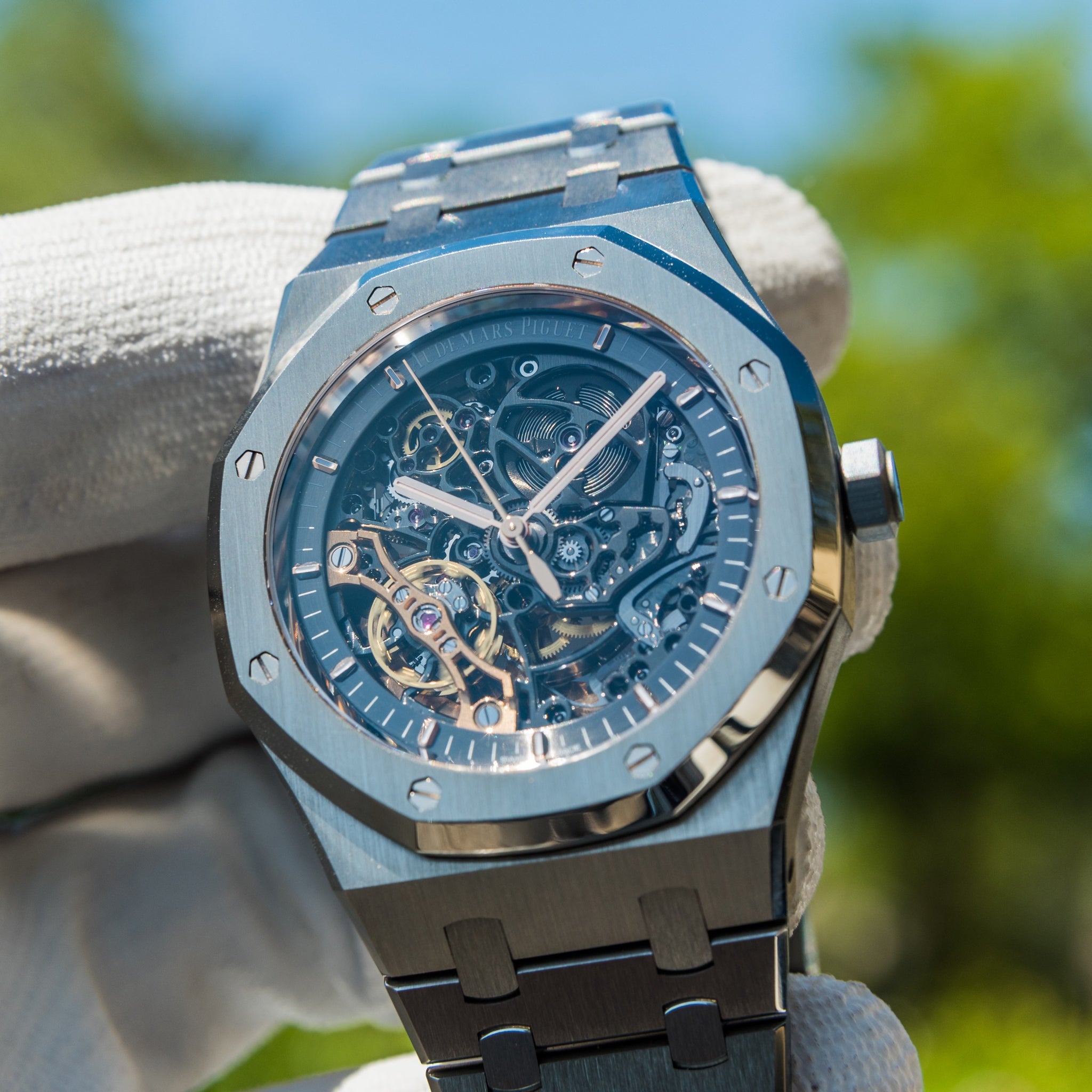 Audemars Piguet 2023 Double Balance Wheel Open worked Stainless Steel 15407st