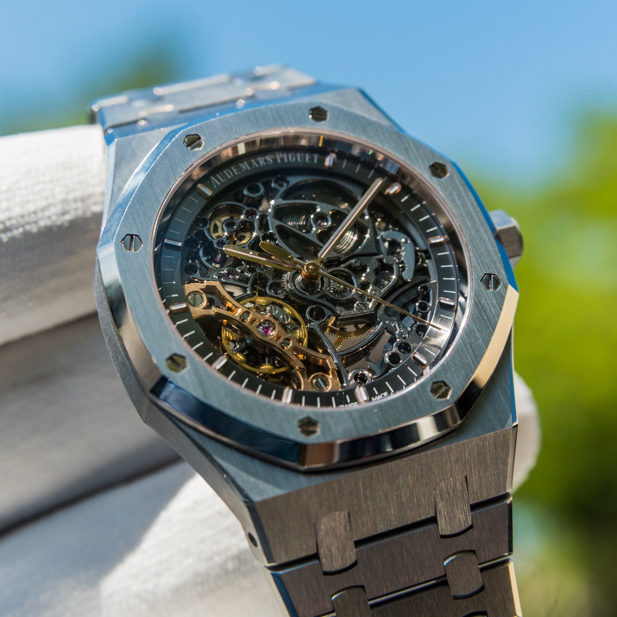 Audemars Piguet 2023 Double Balance Wheel Open worked Stainless Steel 15407st