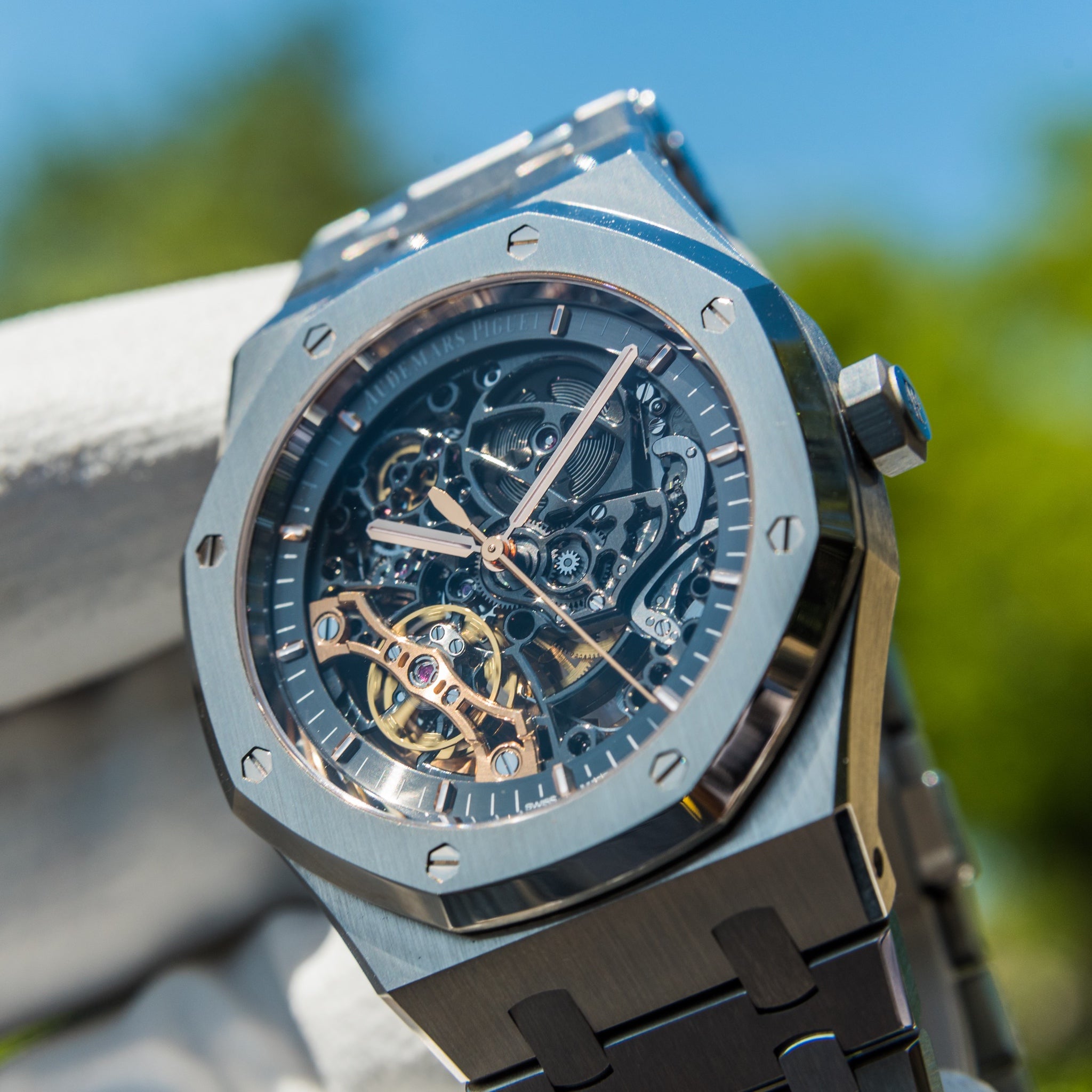 Audemars Piguet 2023 Double Balance Wheel Open worked Stainless Steel 15407st