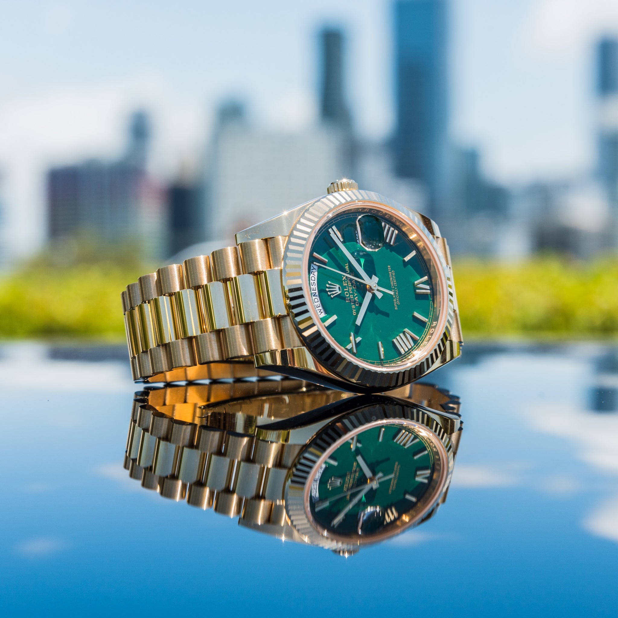 Rolex 2022 Day-Date 40mm Green Dial 228238