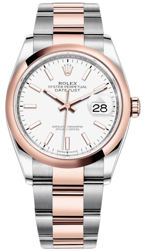 2022 Rolex Datejust 36mm White Index on Oyster 126201