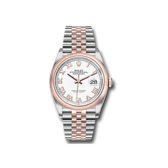 2022 Rolex Datejust 36mm White Roman on Jubilee 126201