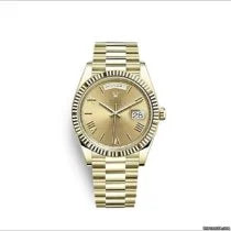 Rolex Unworn 2022 Day-Date 40mm Champagne Roman 228238