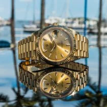 Rolex Unworn 2022 Day-Date 40mm Champagne Stick 228238