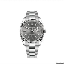 2022 Datejust 41m Fluted Bezel Rhodium Dial 126334