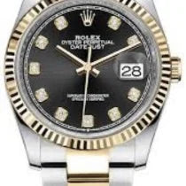 Rolex Datejust 36mm 2022 Black Diamond Dial on Oyster 126233