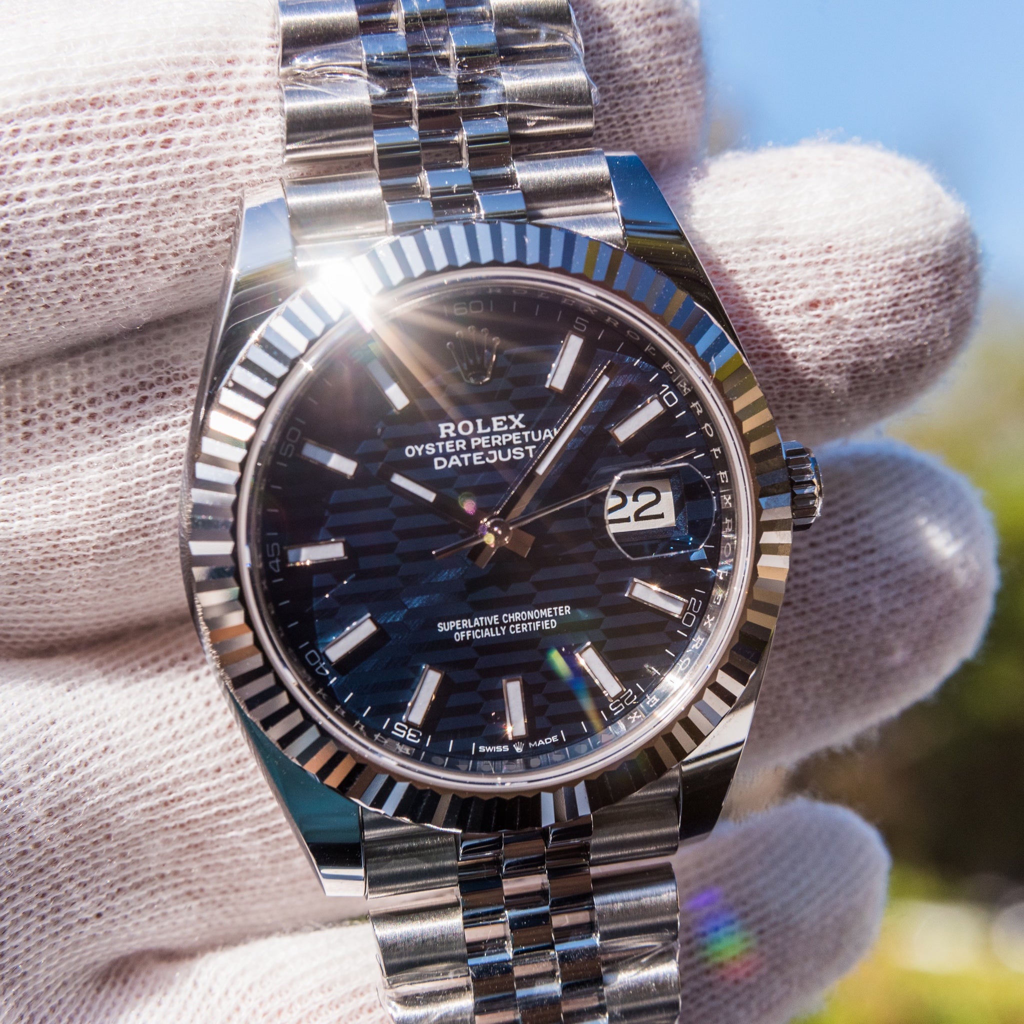2022 Rolex 126334 Datejust Blue Motif 41mm