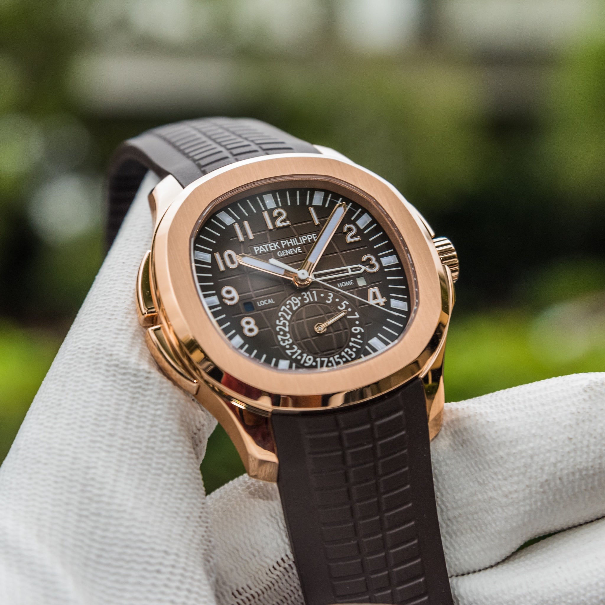 Patek 5164r | 2024 Aquanaut Travel Time | Rose Gold | 5164R-001