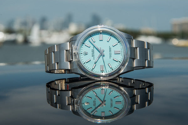 Rolex 2022 Oyster Perpetual 41mm Discontinued Tiffany dial 124300