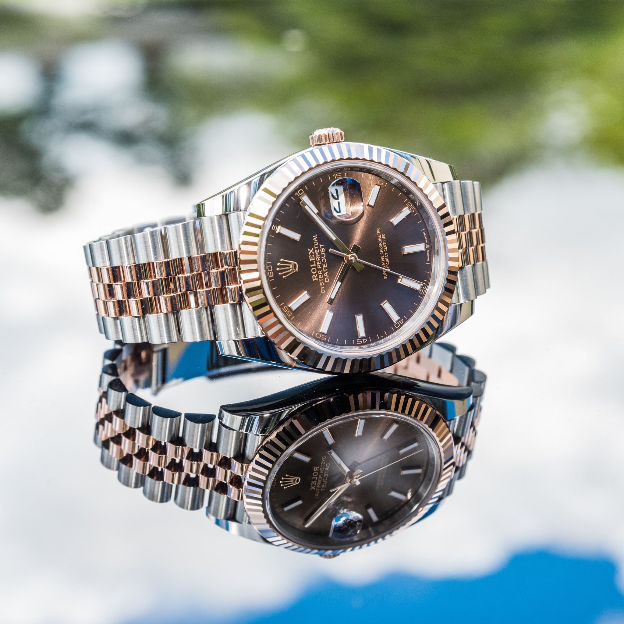 2022 Rolex Datejust 41mm Rose Gold chocolate 126331