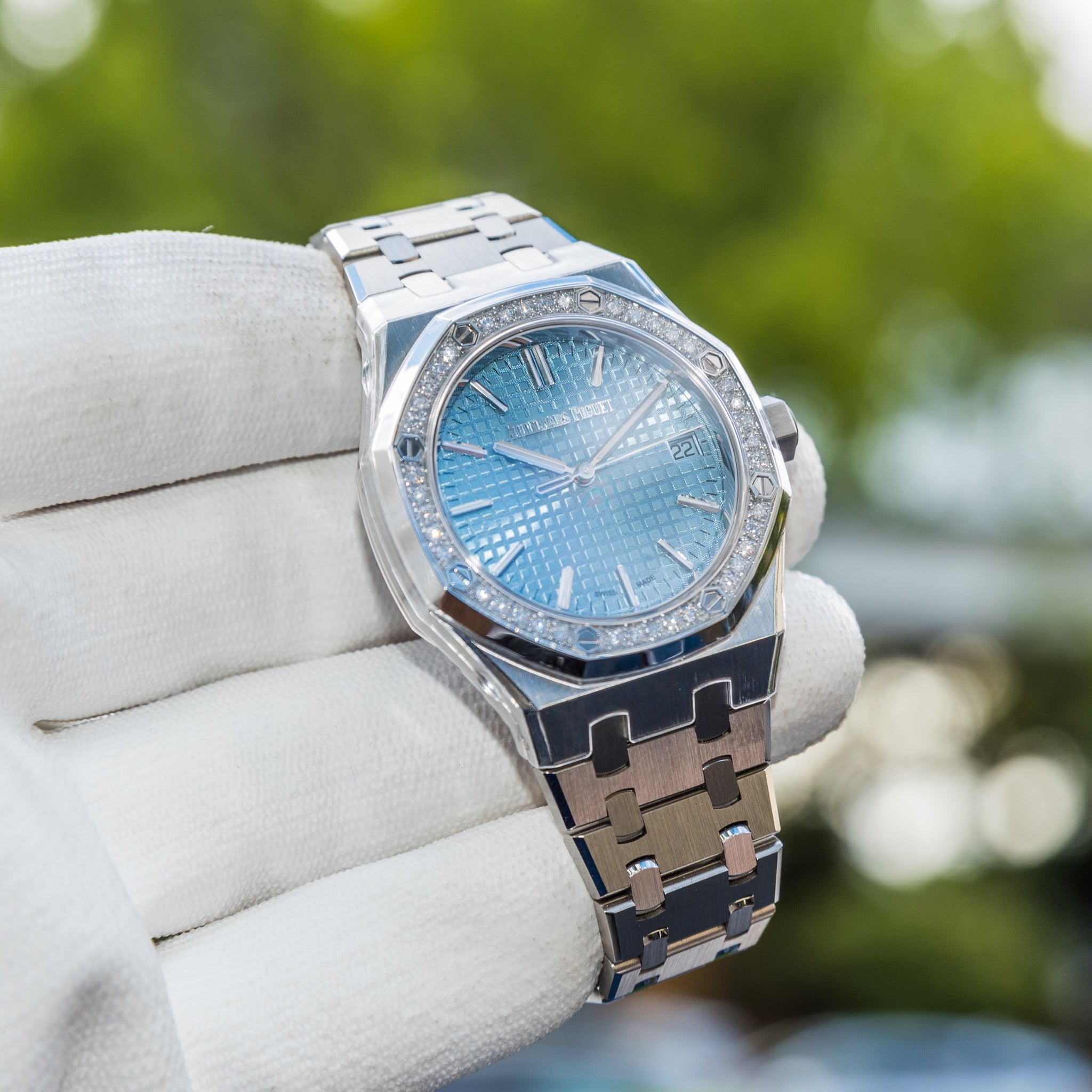 Audemars Piguet 2022 Royal Oak Selfwinding 50th Anniversary 37mm Ice Blue Dial 15551ST