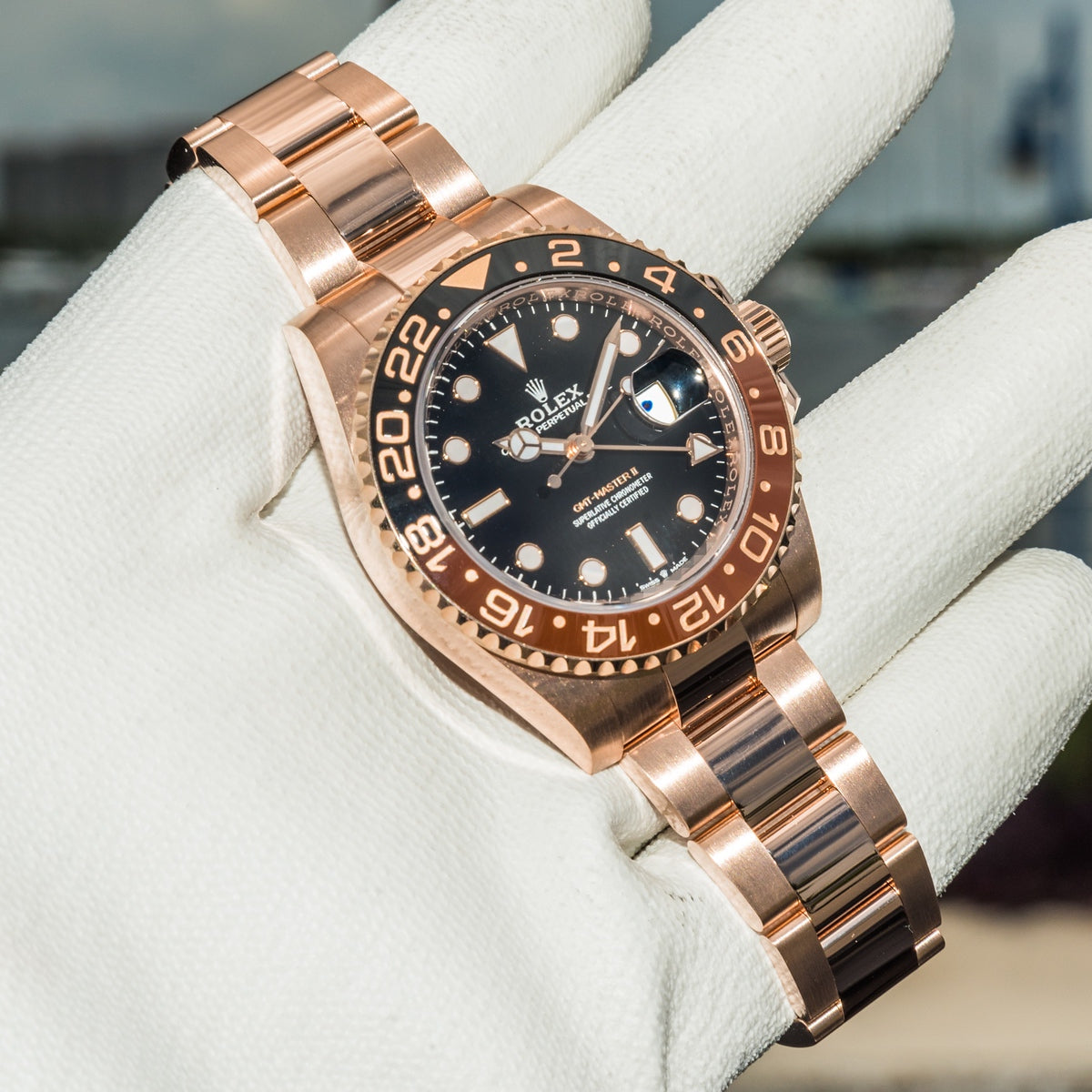 Rolex Unworn 2022 GMT-Master II 126715CHNR Rose Gold