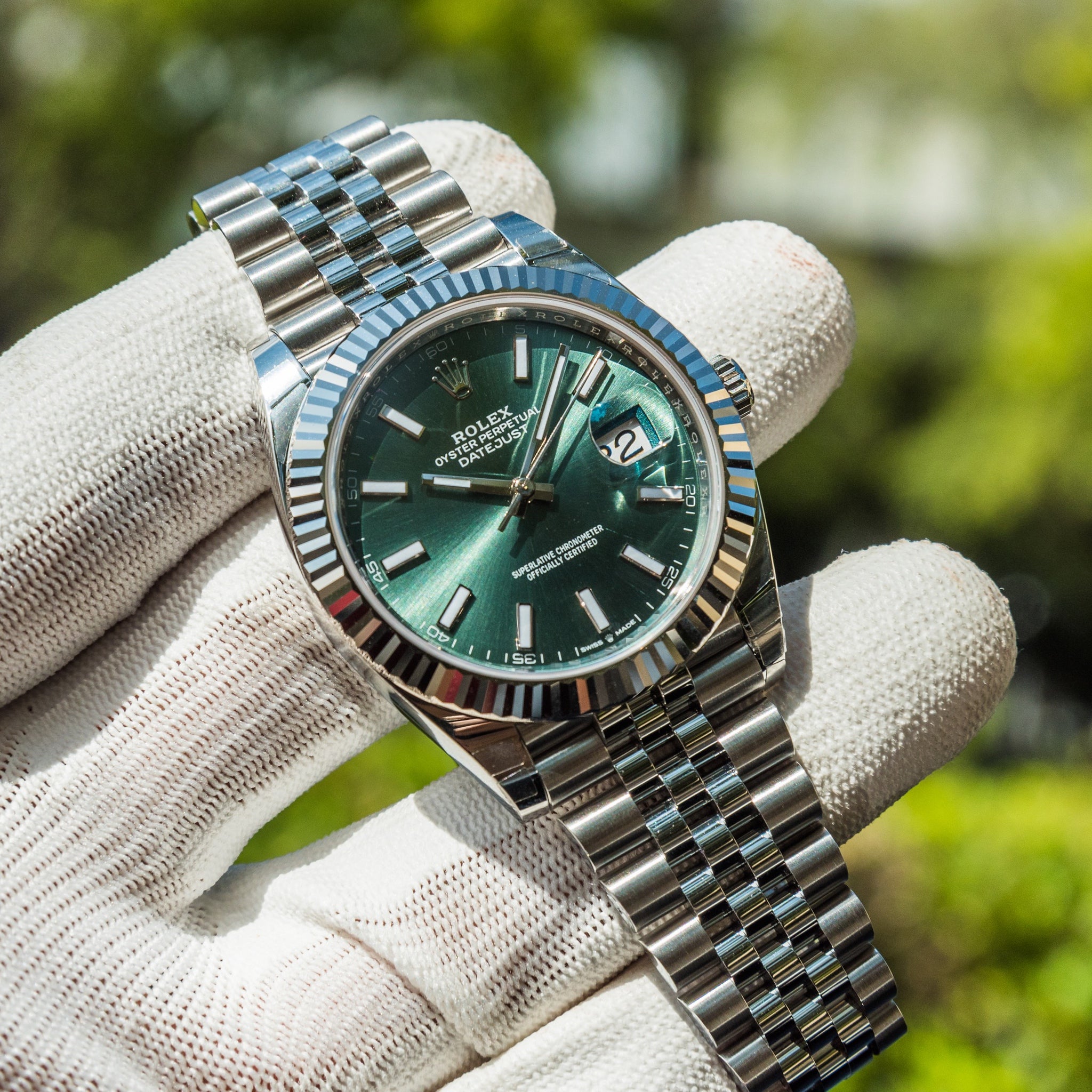 2022 Datejust 41mm Mint Green Dial on Jubilee 126334