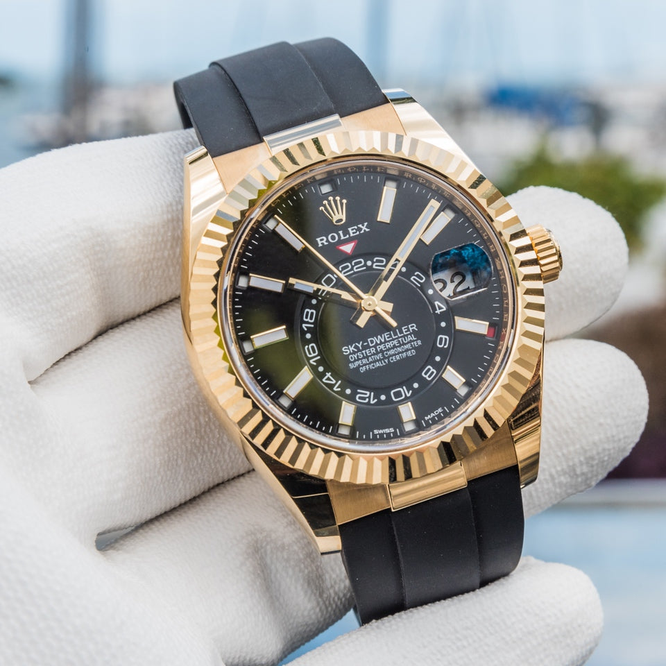Rolex 2022 Sky-Dweller on Oysterflex Black Dial