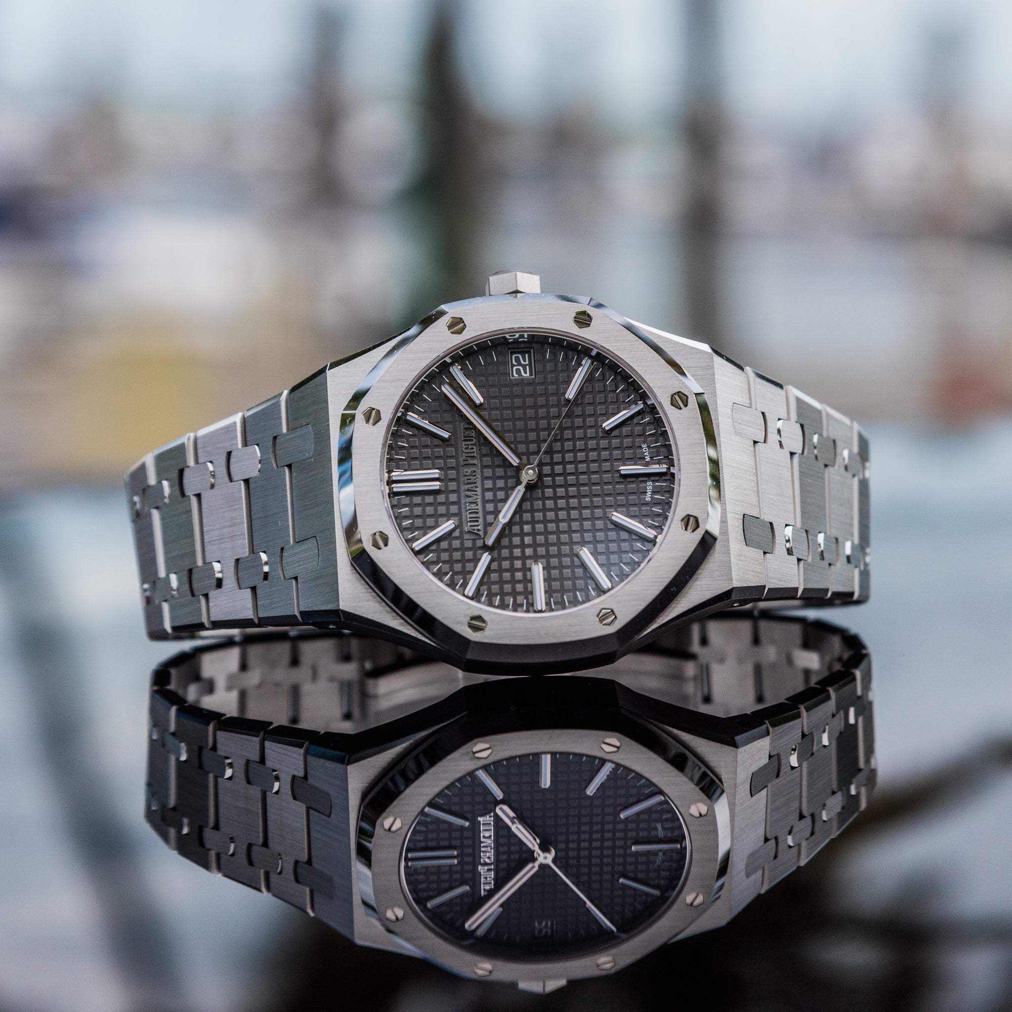 Audemars piguet royal oak grey online dial