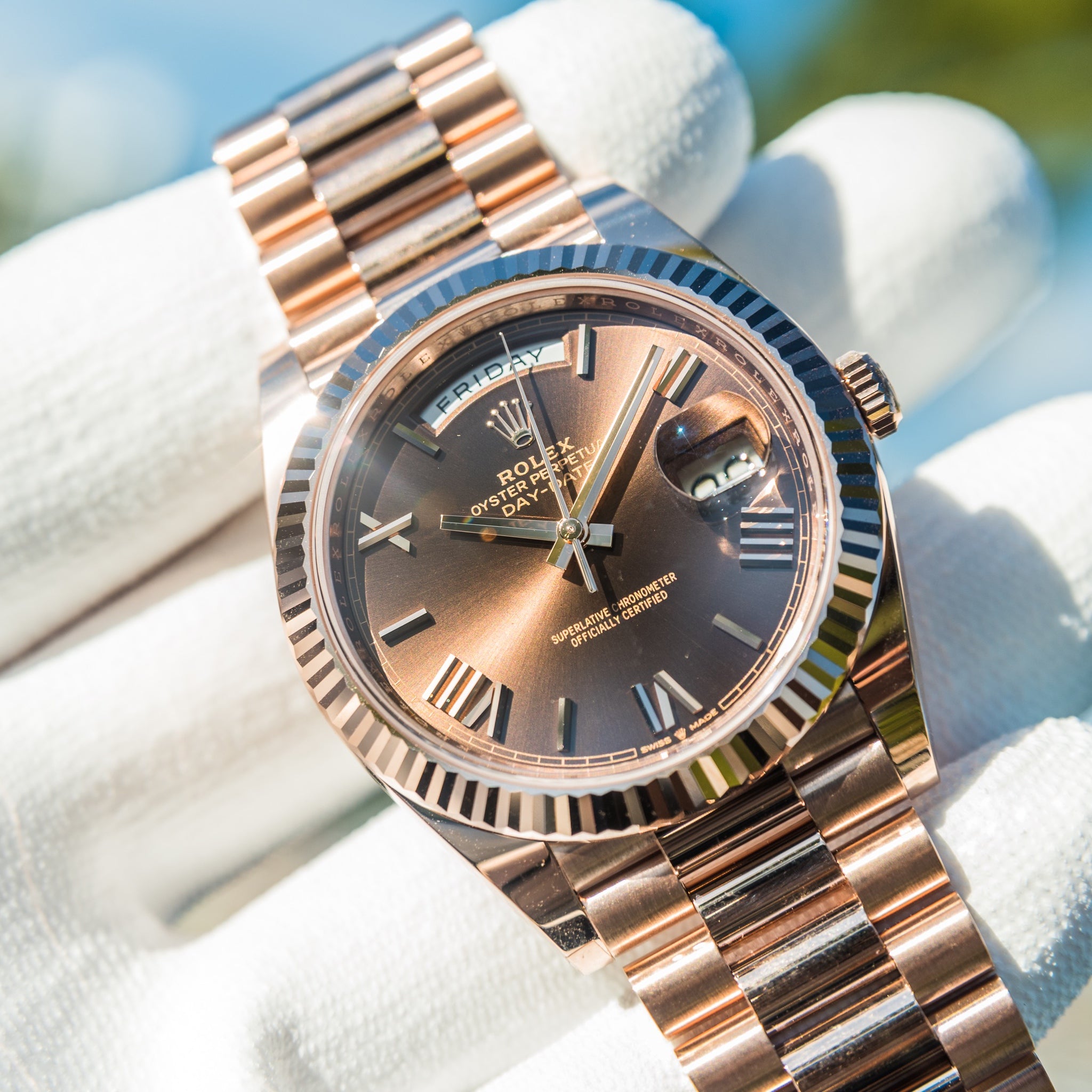 Rolex 2023 Day-Date 40mm Chocolate Dial 228235