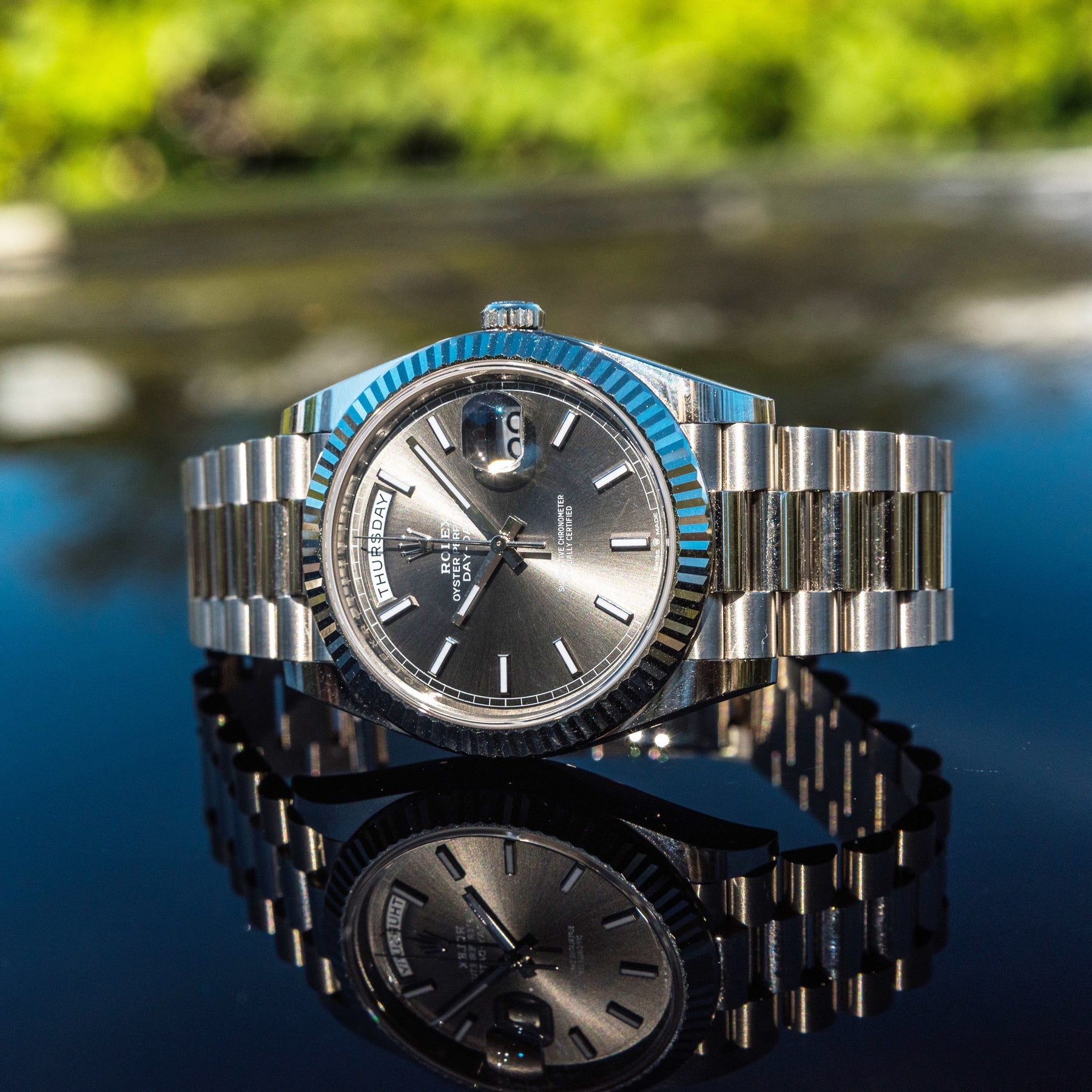 Rolex Unworn 2022 Day-Date 40 Slate Grey Dial 228239