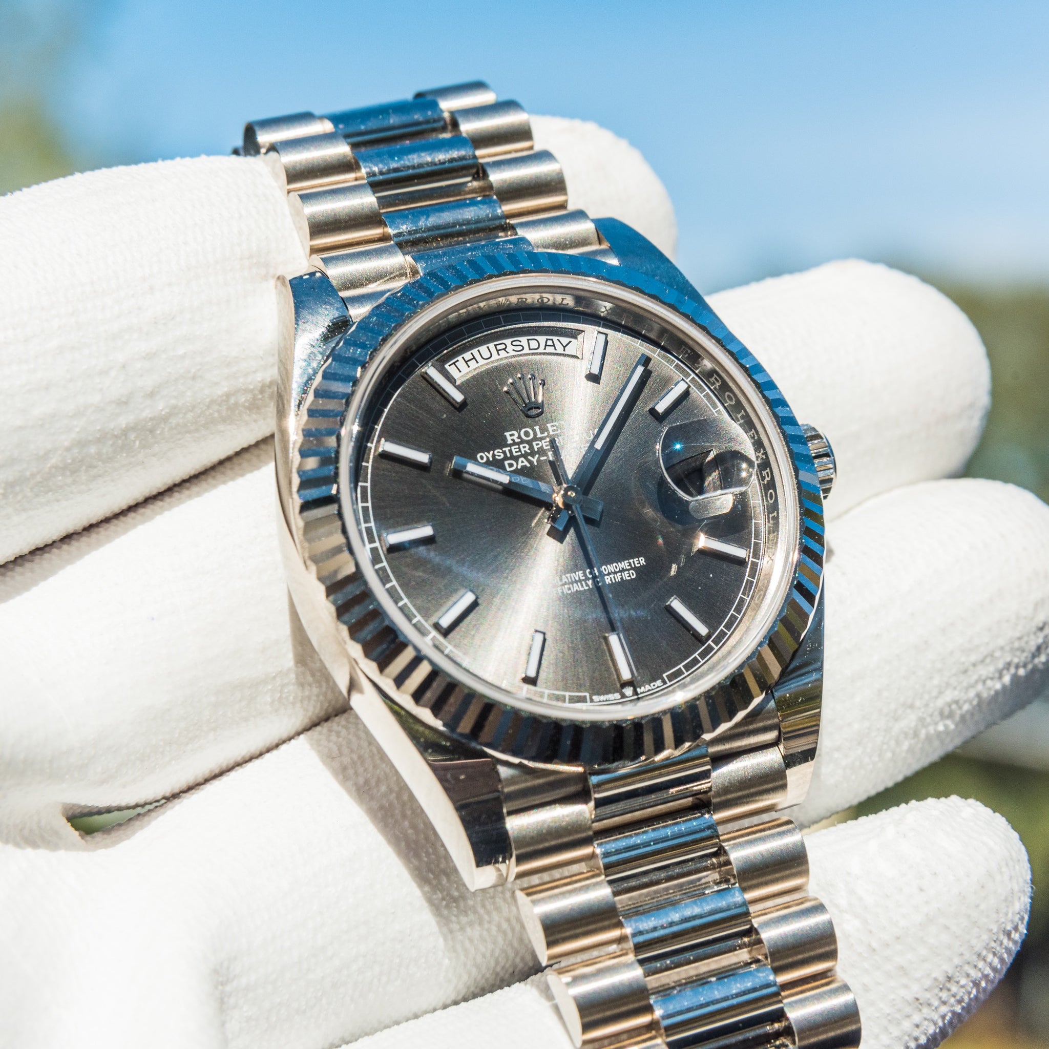 Rolex 2022 Day-Date 40 Slate Grey Dial 228239