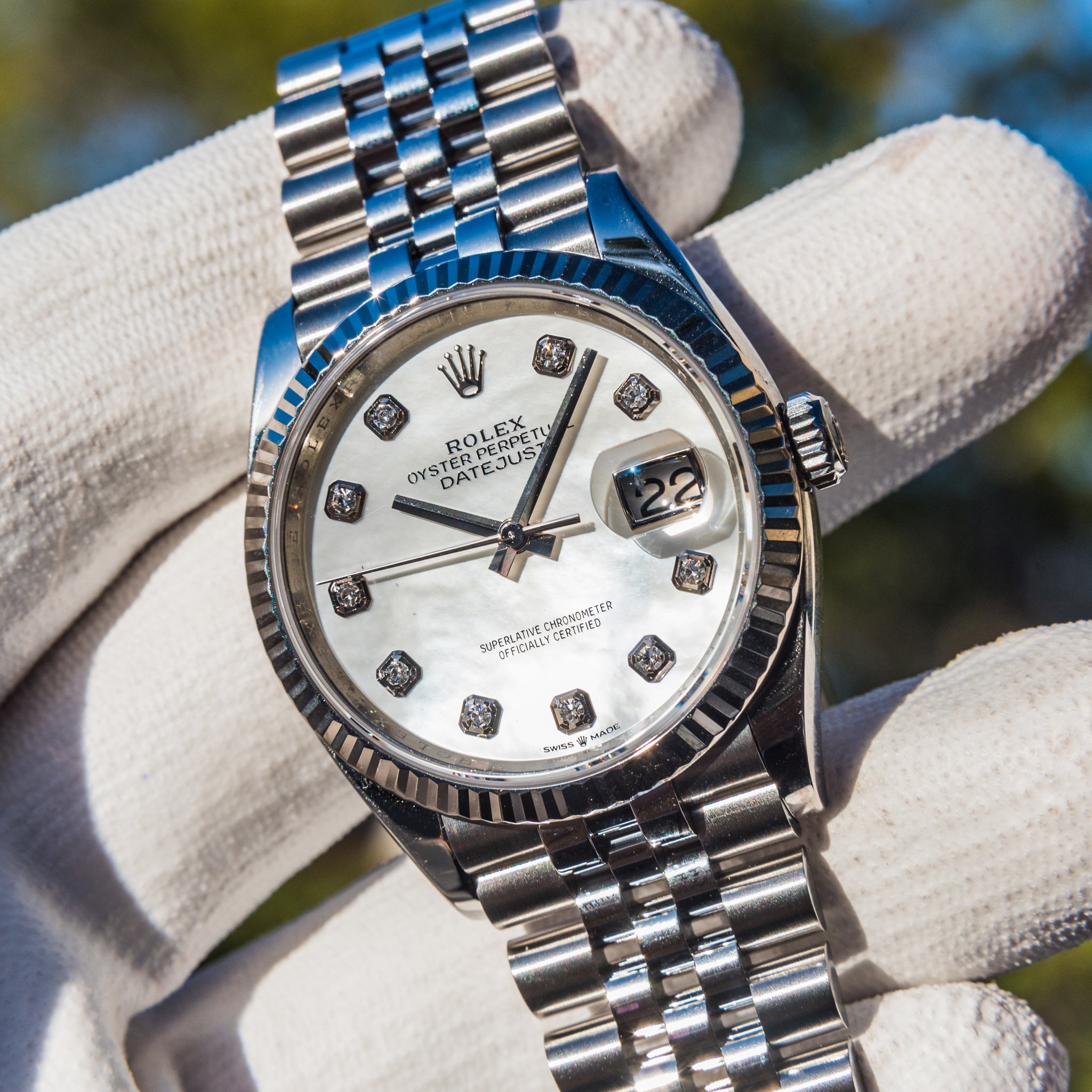 2022 Rolex Datejust 36mm Mother of Pearl on Jubilee 126234